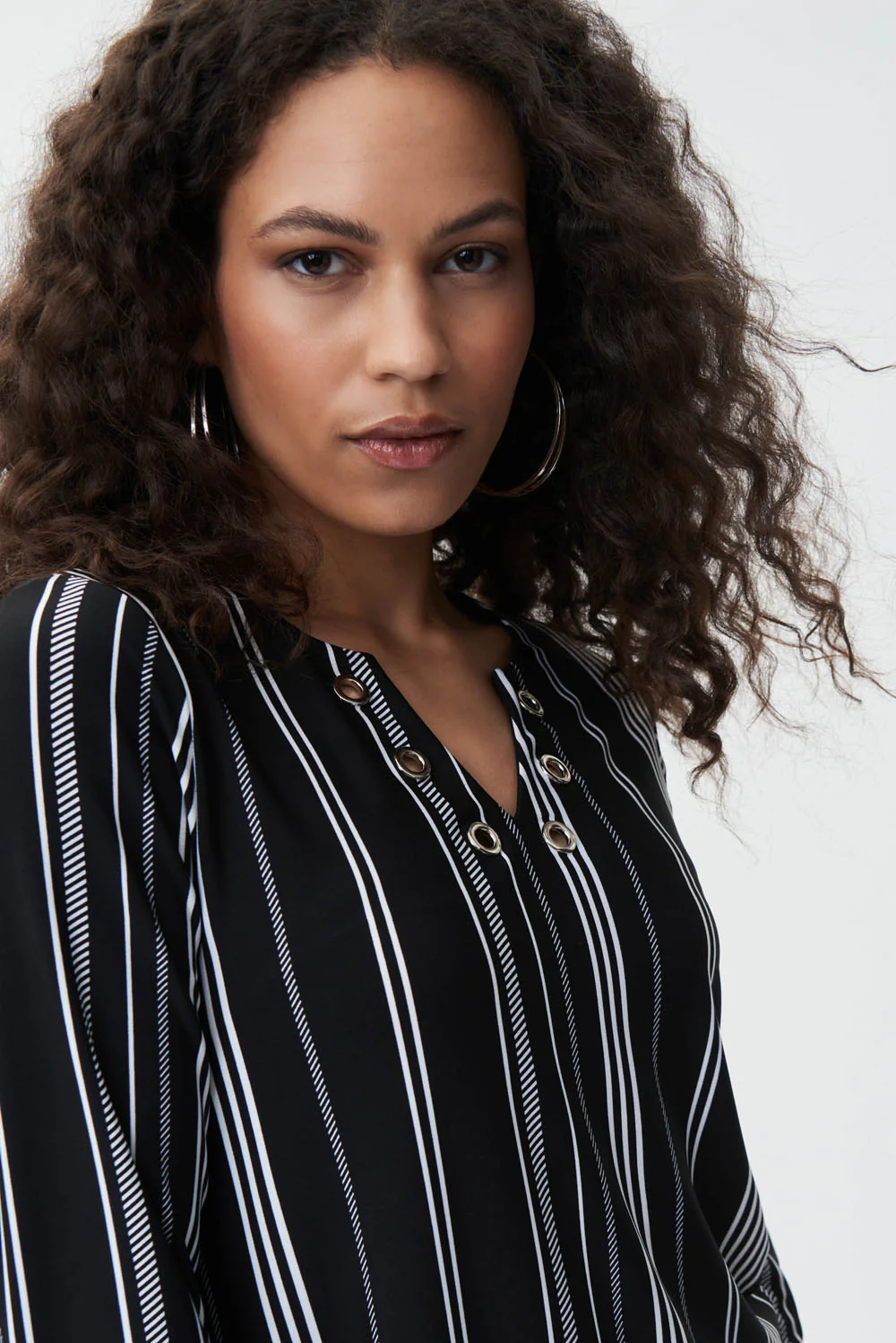 Joseph Ribkoff Black/Vanilla Top Style 231070 - Image 2