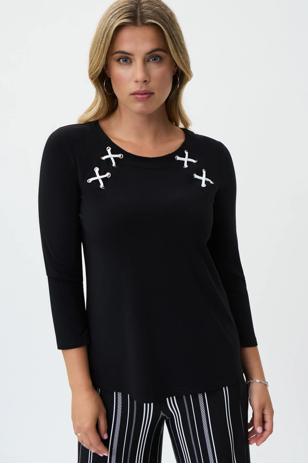 Joseph Ribkoff Black/Vanilla Top Style 231189