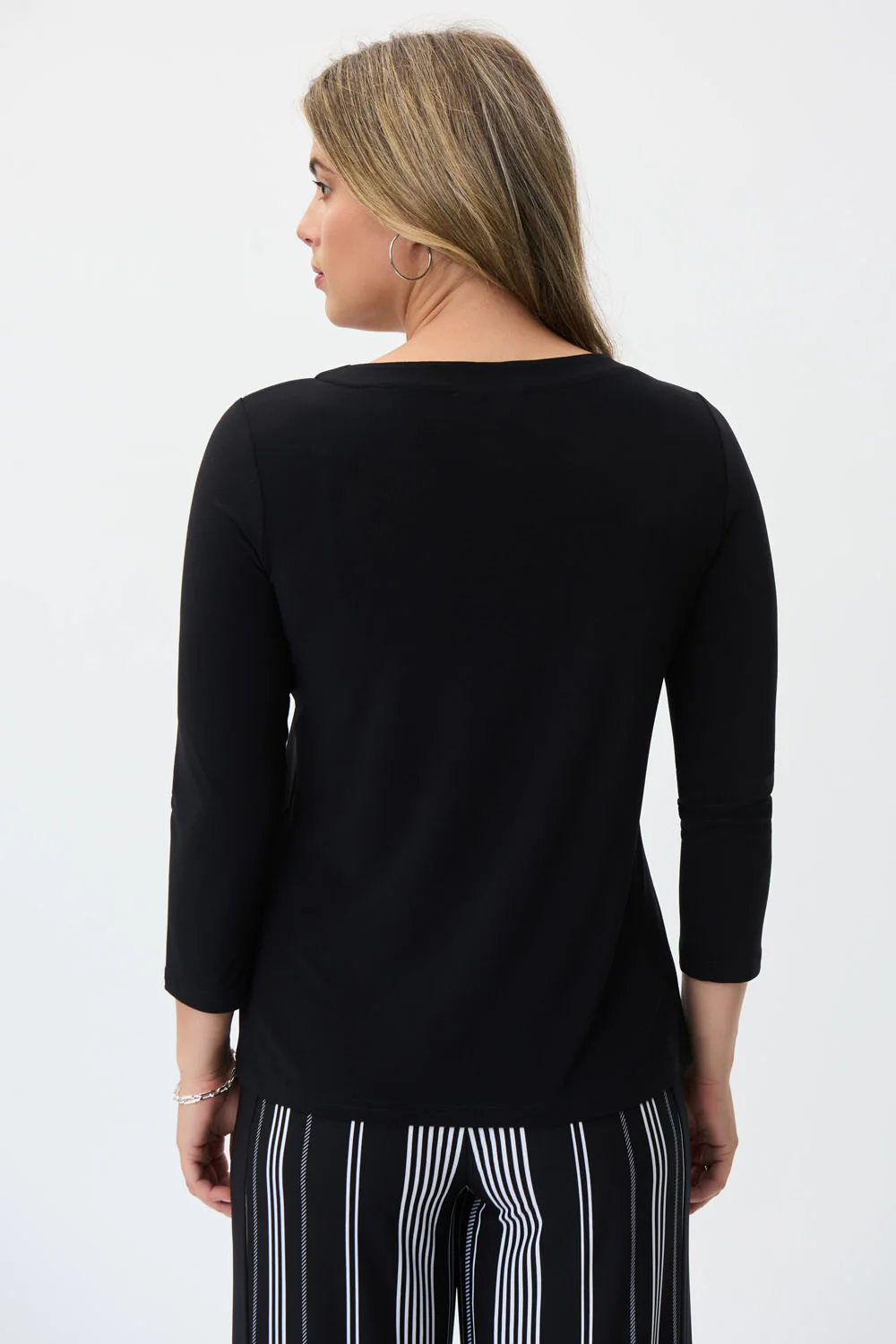 Joseph Ribkoff Black/Vanilla Top Style 231189 - Image 3