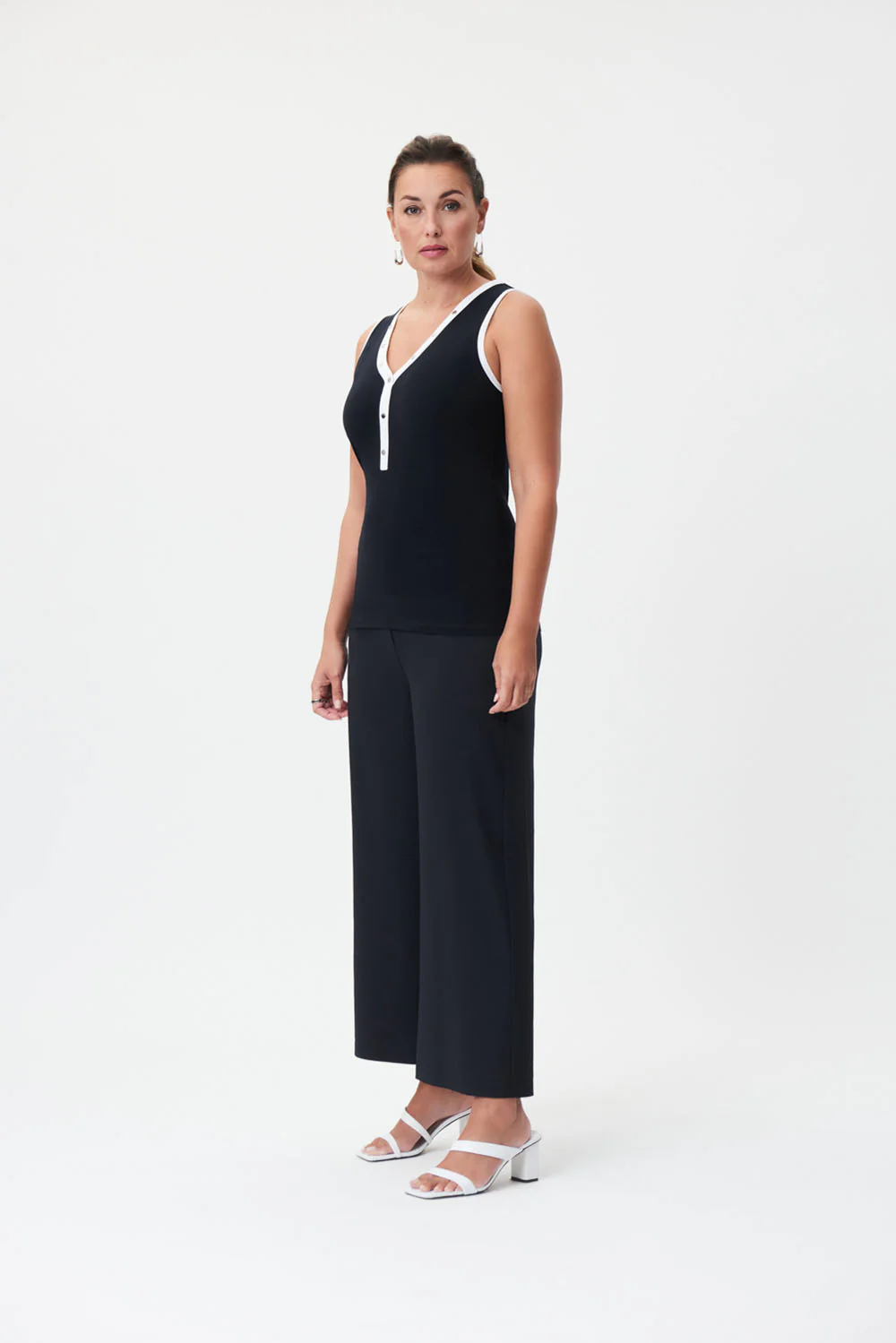Joseph Ribkoff Black/Vanilla Top Style 232011 - Image 3