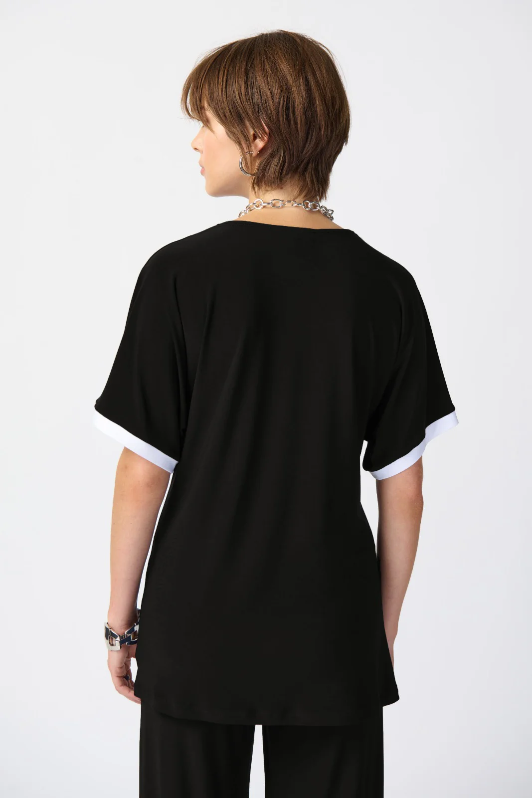 Joseph Ribkoff Black/Vanilla Top Style 241279 - Image 2