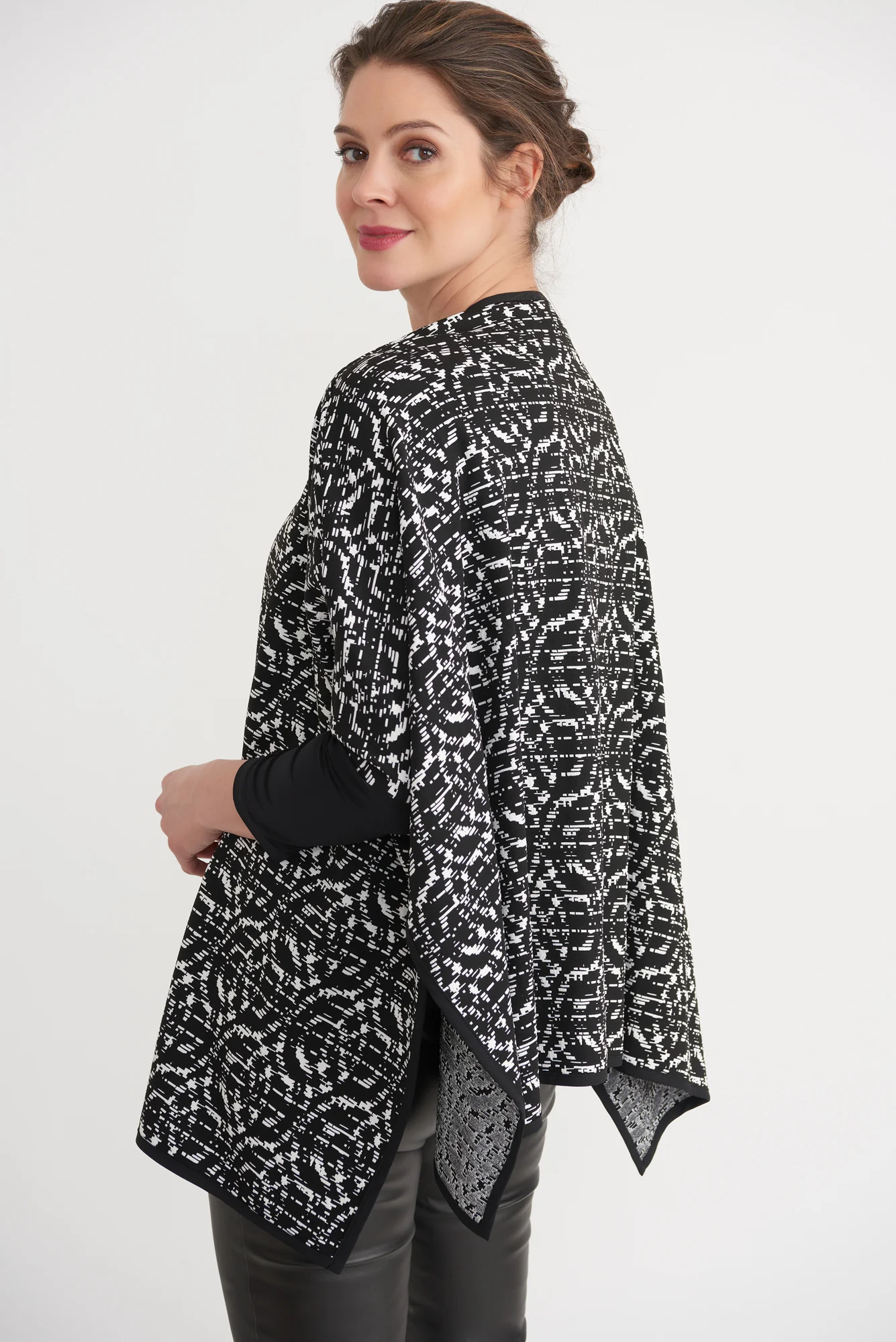 Joseph Ribkoff Black/White Cover Up Style 203574 - Image 3