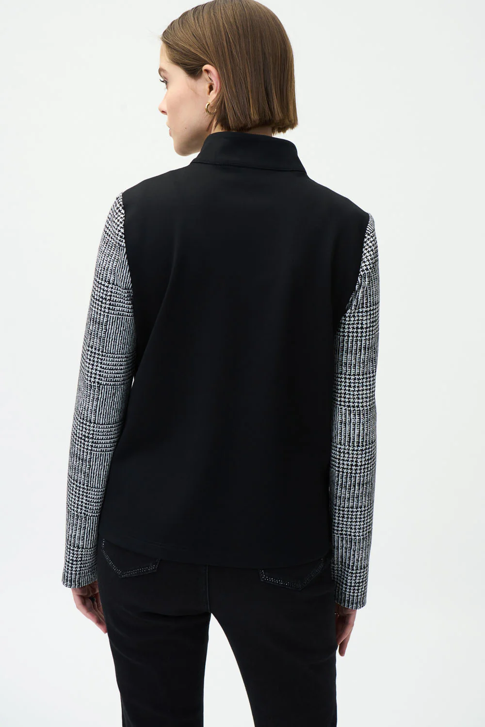 Joseph Ribkoff Black/White Jacket Style 224106 - Image 3