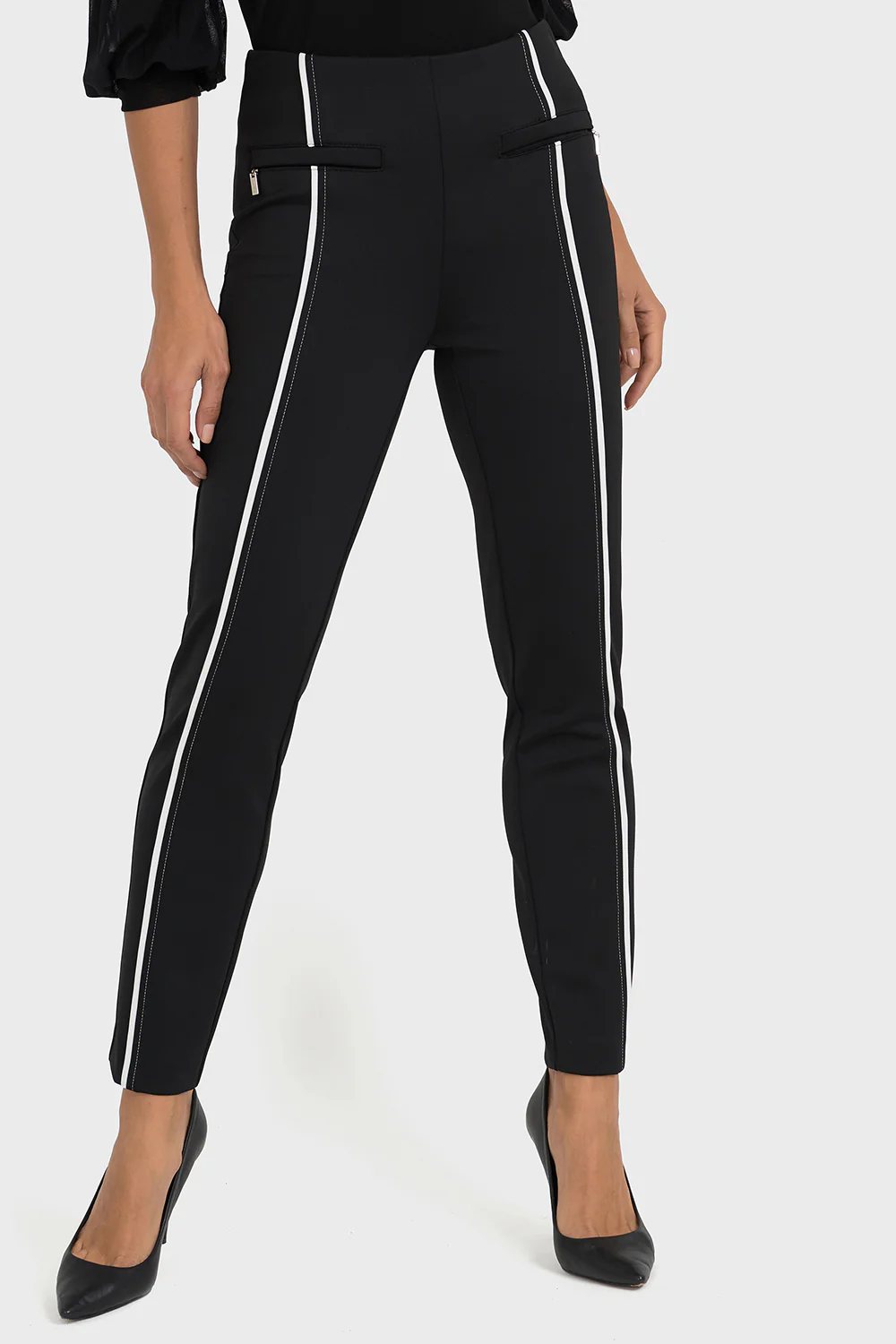 Joseph Ribkoff Black/White Pants Style 193467 - Image 3