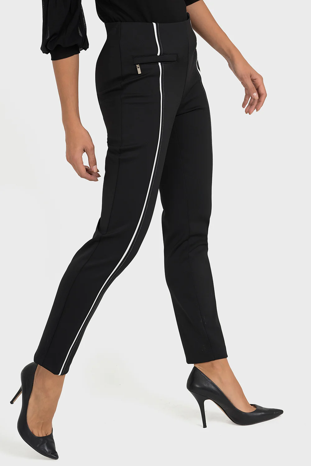 Joseph Ribkoff Black/White Pants Style 193467 - Image 4