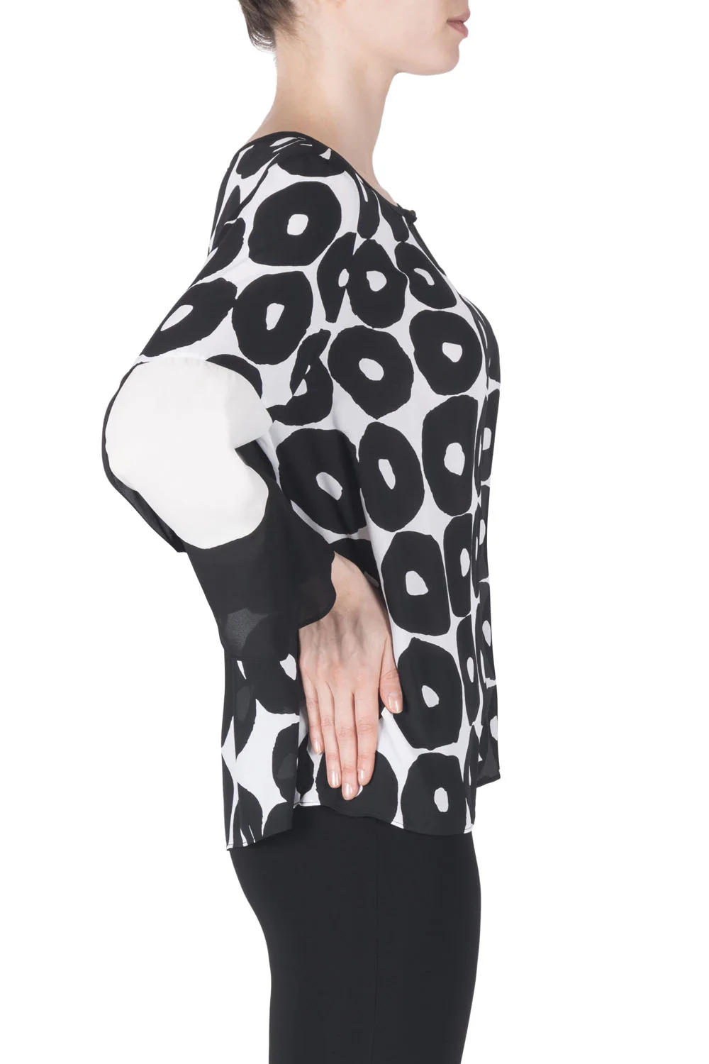 Joseph Ribkoff Black/White Top Style 183712 - Image 2