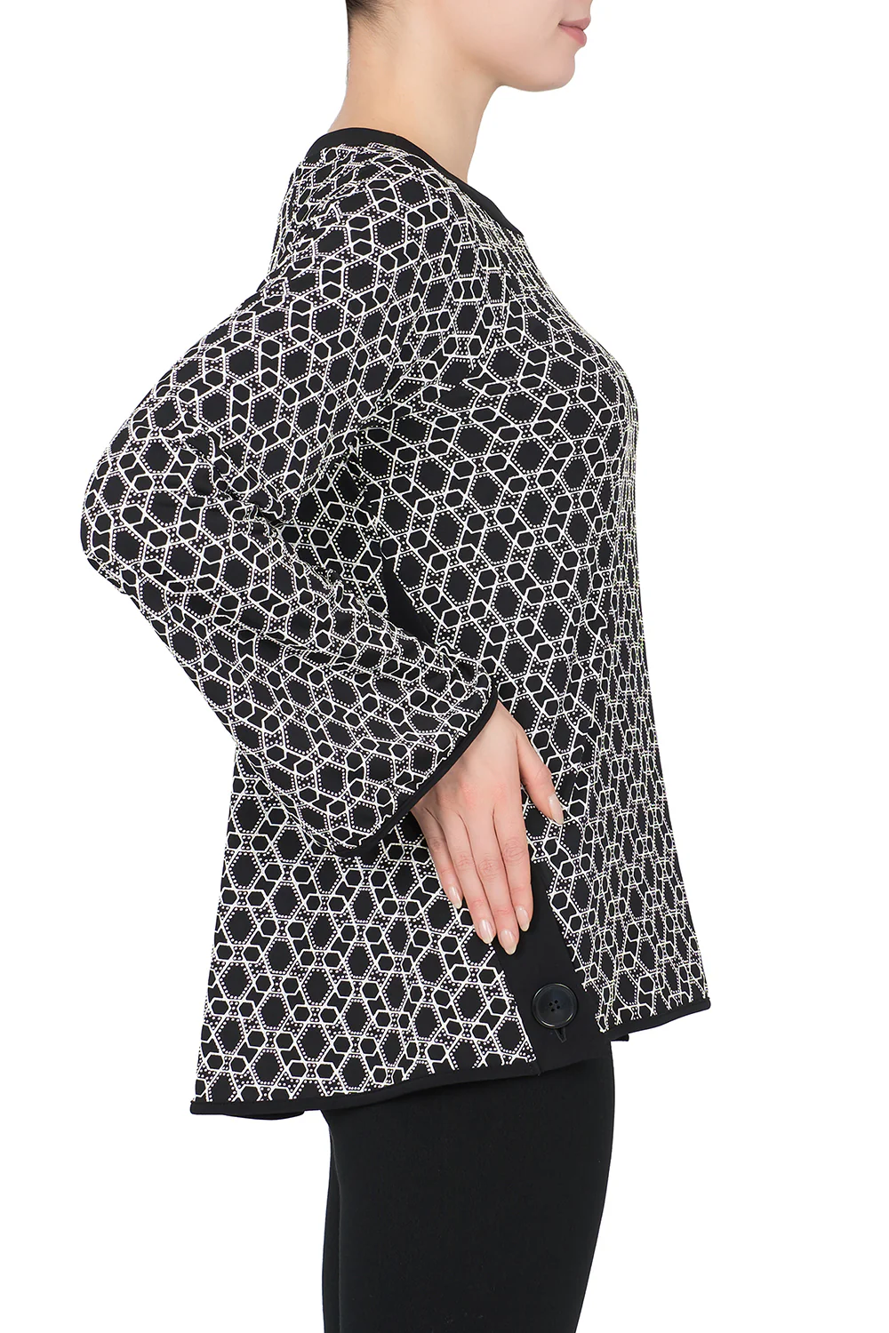 Joseph Ribkoff Black/White Top Style 191686 - Image 2