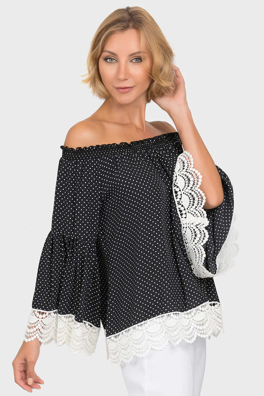 Joseph Ribkoff Black/White Top Style 192600 - Image 2