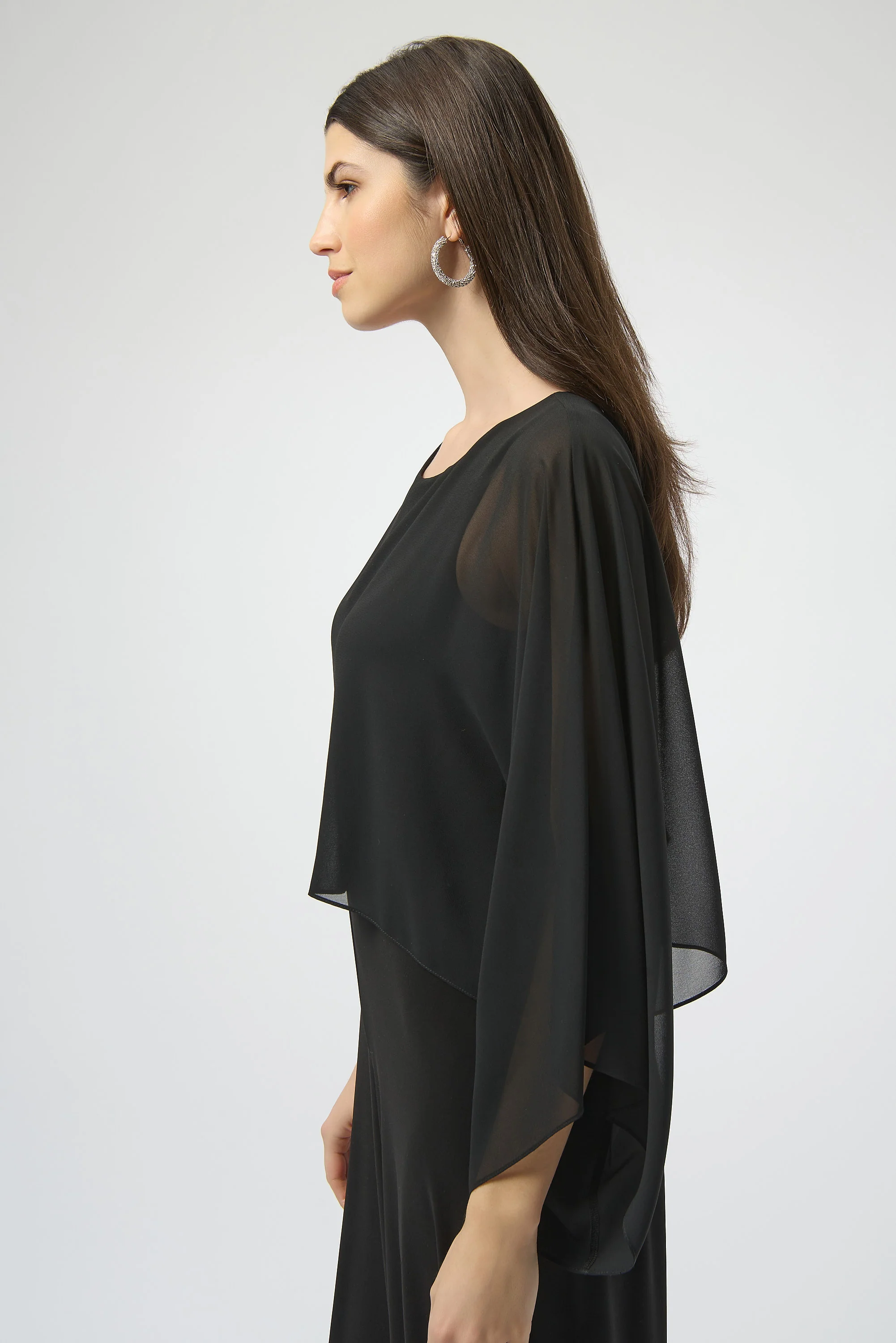 Joseph Ribkoff Black Wide Leg Jumpsuit Style 254055 - Image 4