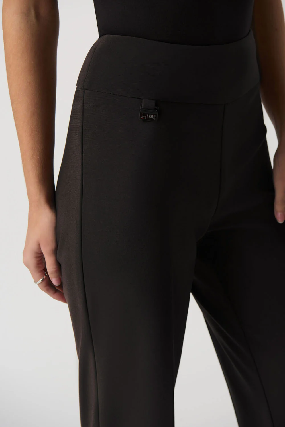 Joseph Ribkoff Black Wide-Leg Pull-On Pants Style 233277 - Image 2