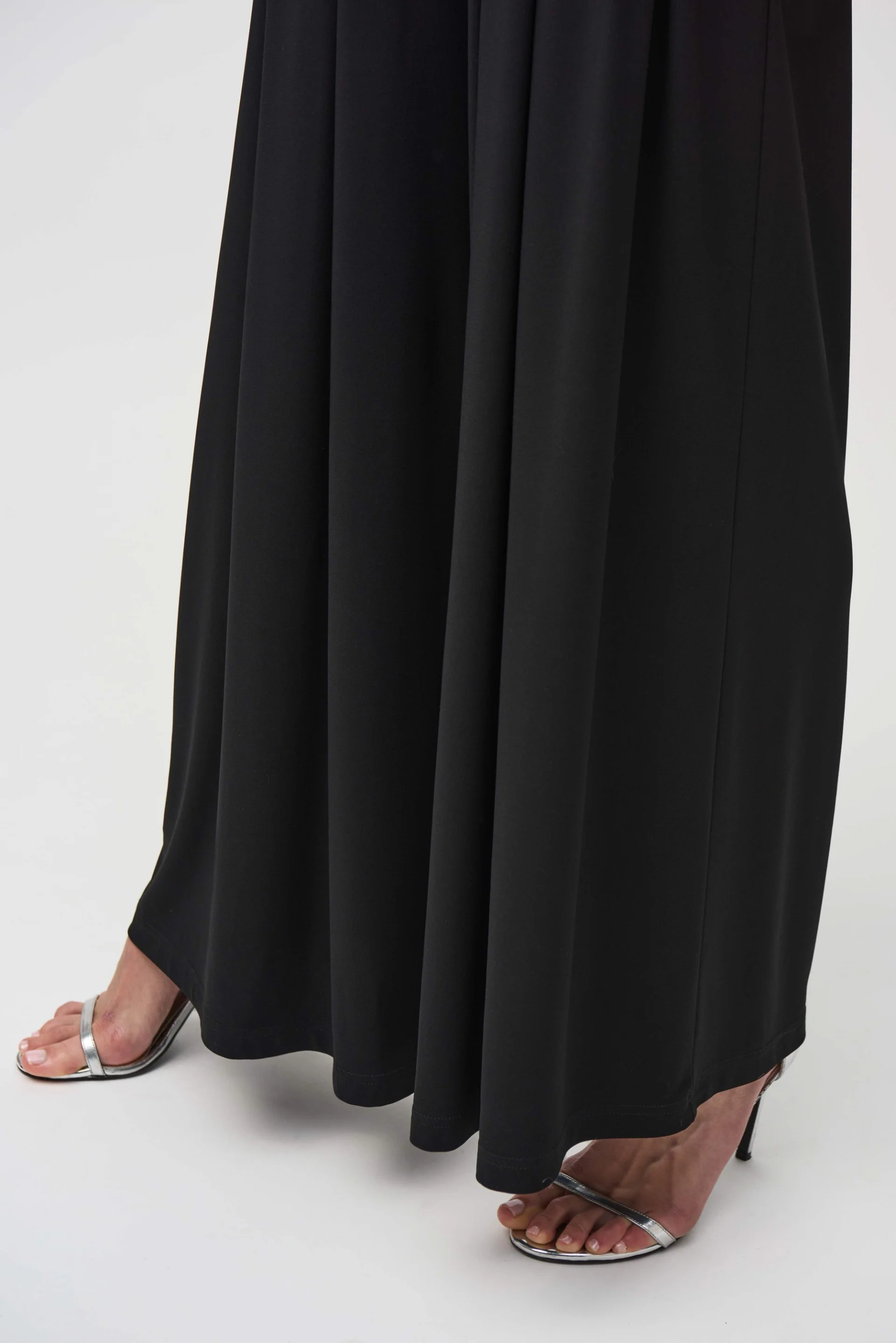 Joseph Ribkoff Black Wide-Leg Pull-On Pants Style 244151 - Image 3