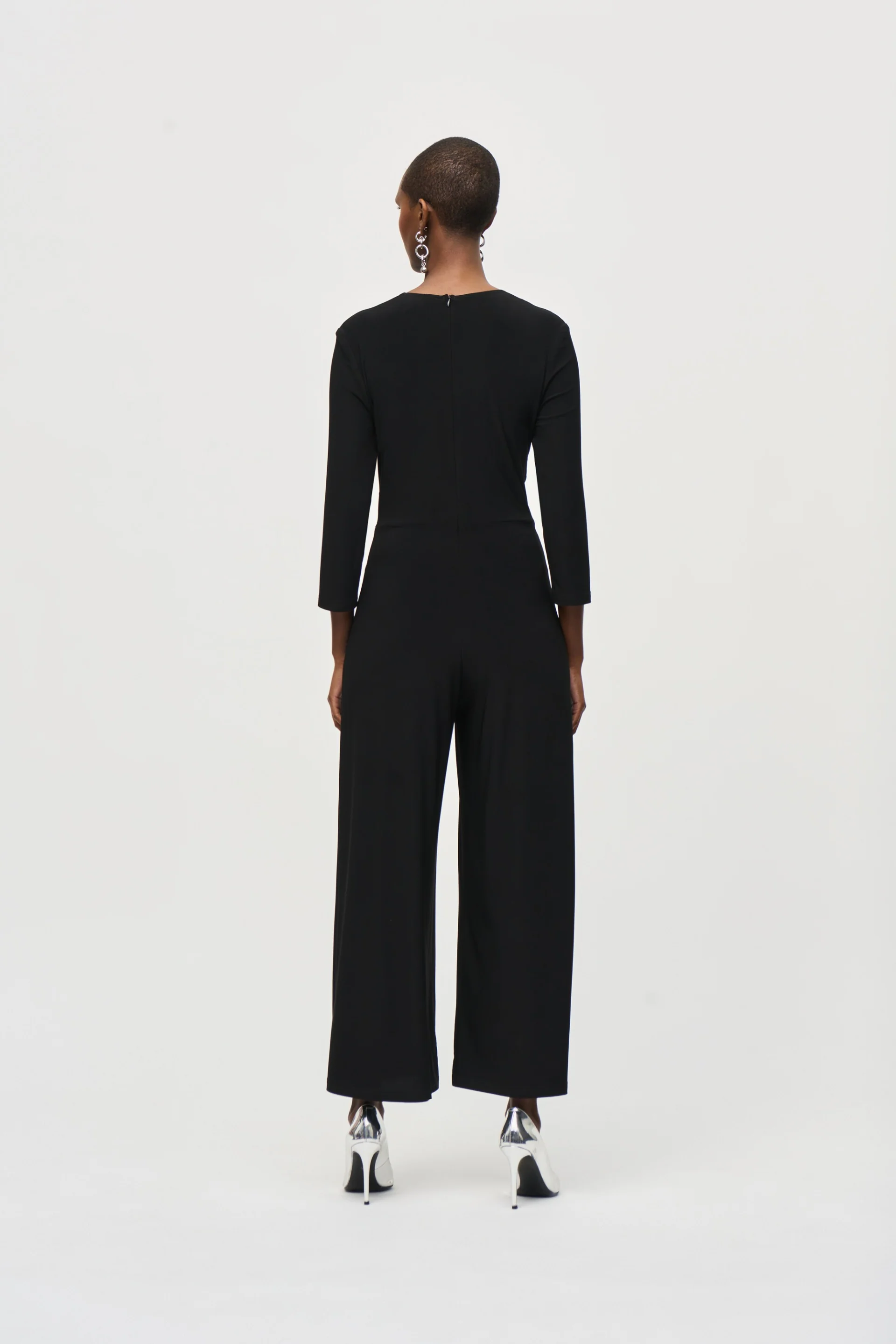 Joseph Ribkoff Black Wrap Jumpsuit Style 243079 - Image 7