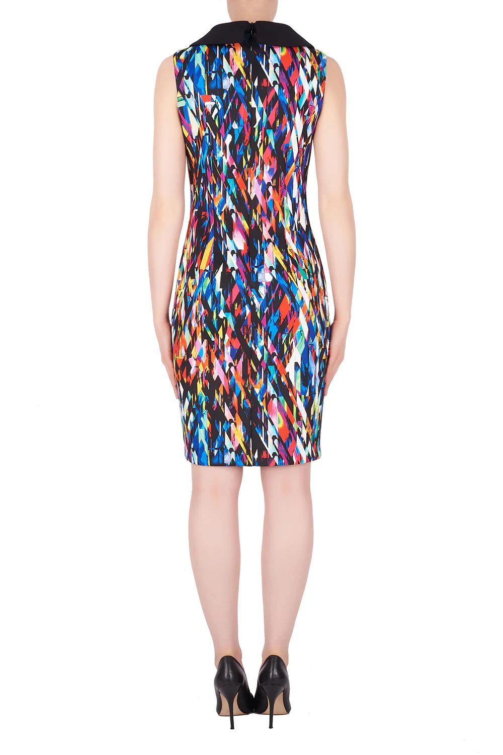 Joseph Ribkoff Blue/Multi/Black Dress Style 191725 - Image 2
