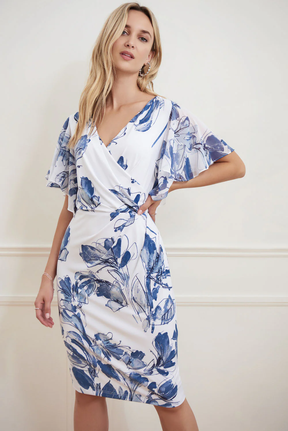 Joseph Ribkoff Blue/Multi Floral Dress Style 221352