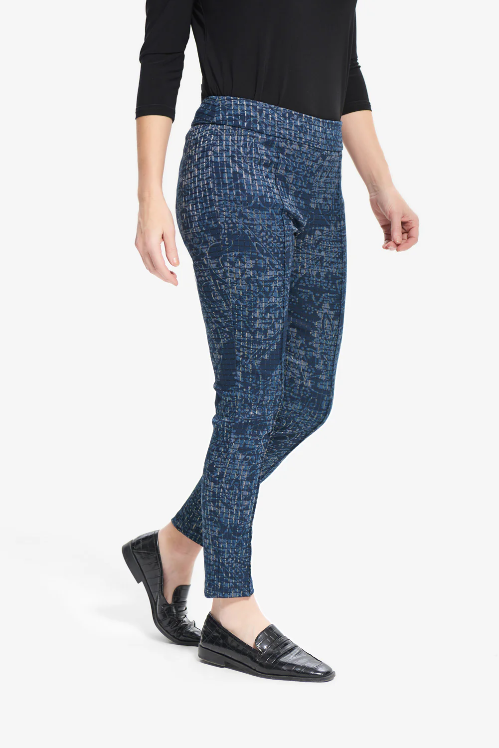 Joseph Ribkoff Blue/Multi Pants Style 214101 - Image 2