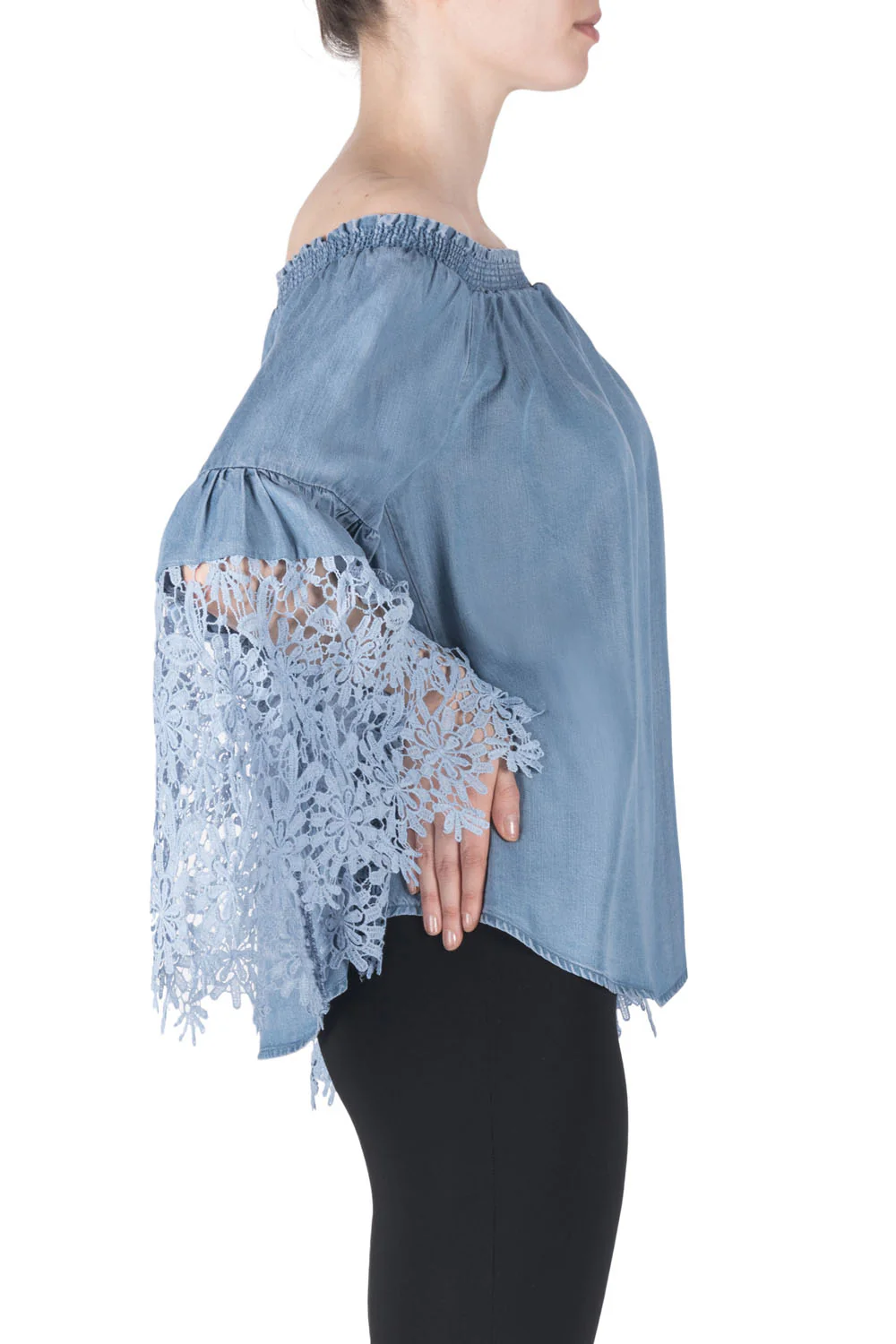 Joseph Ribkoff Blue Top Style 183992 - Image 3