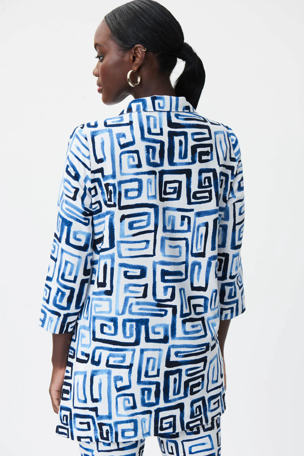 Joseph Ribkoff Blue/Vanilla Jacket Style 232229 - Image 3