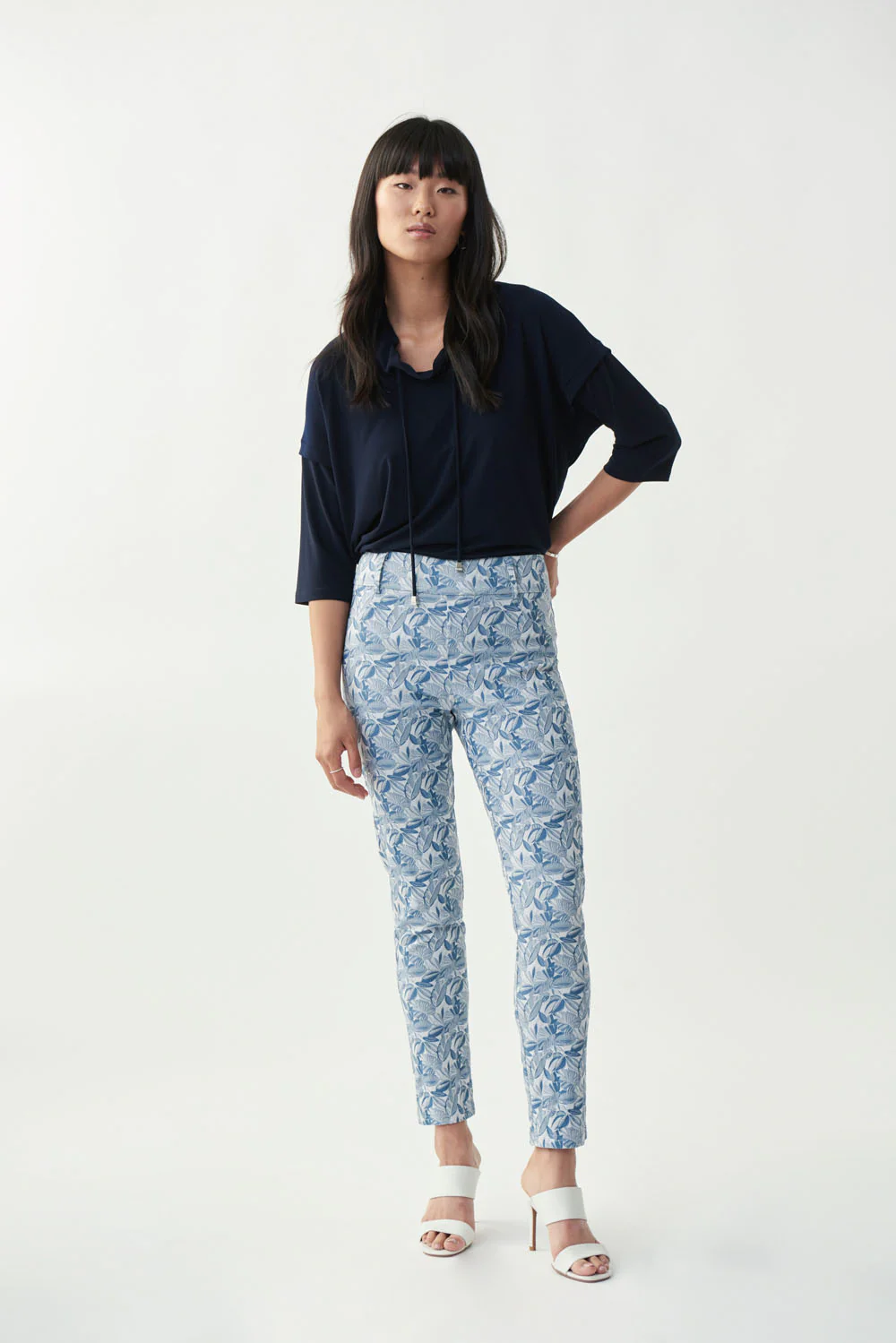 Joseph Ribkoff Blue/Vanilla Pants Style 221179