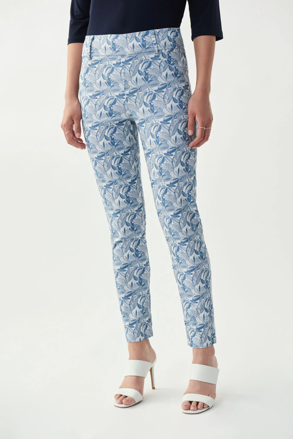 Joseph Ribkoff Blue/Vanilla Pants Style 221179 - Image 2