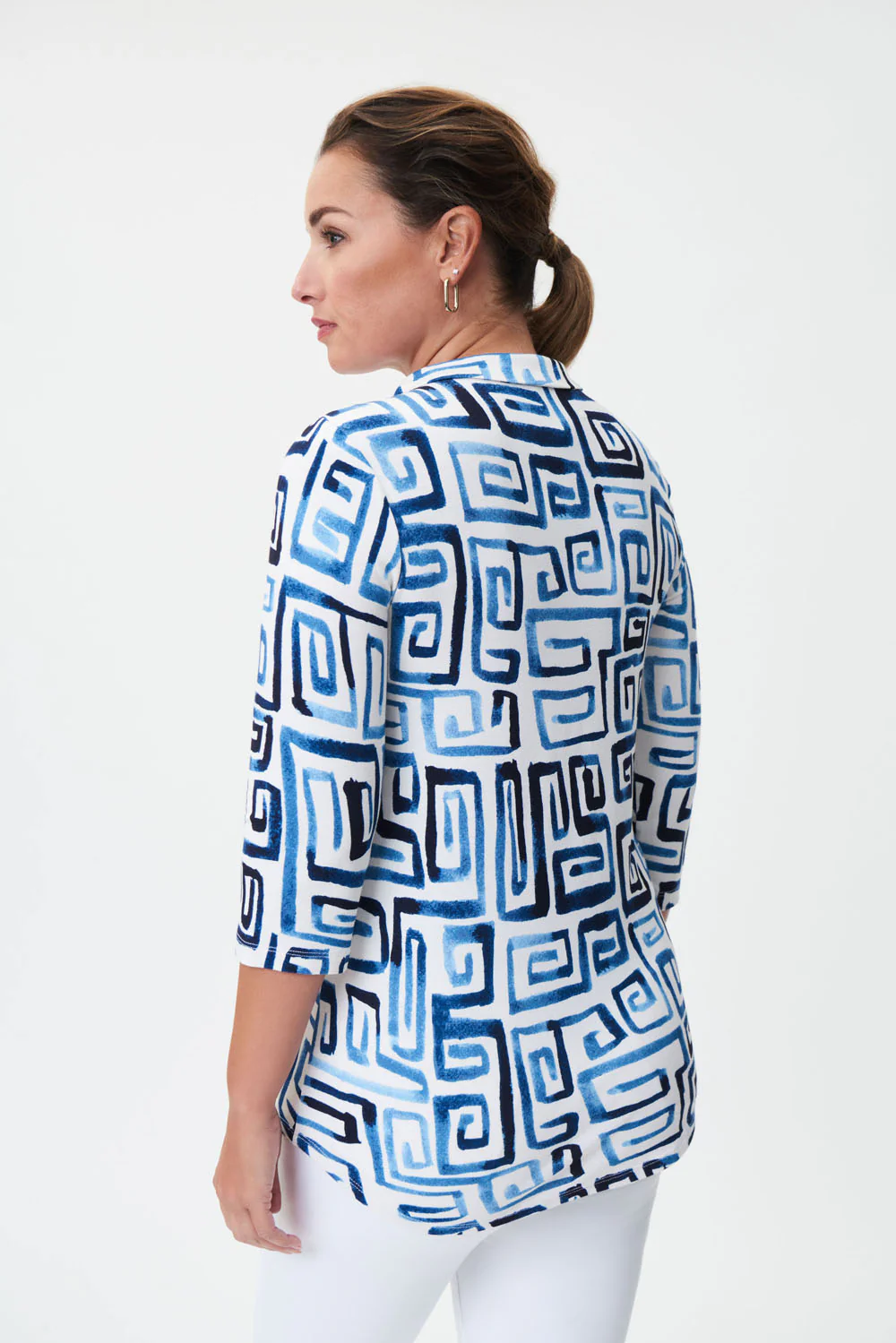 Joseph Ribkoff Blue/Vanilla Top Style 232103 - Image 3