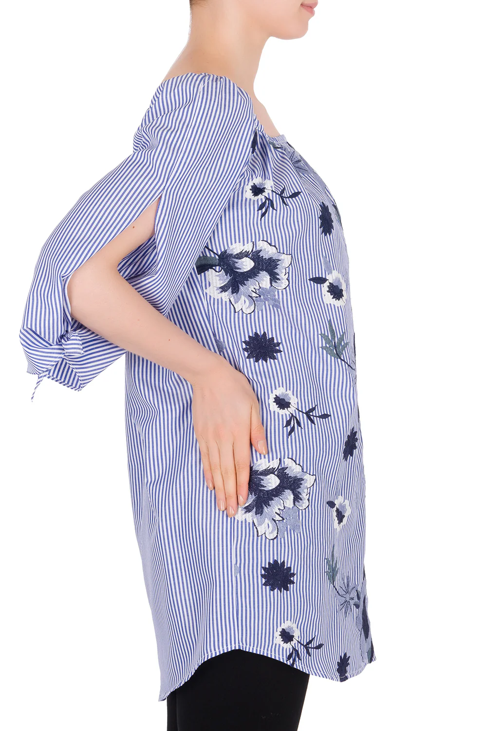 Joseph Ribkoff Blue/White Tunic Style 191933 - Image 3