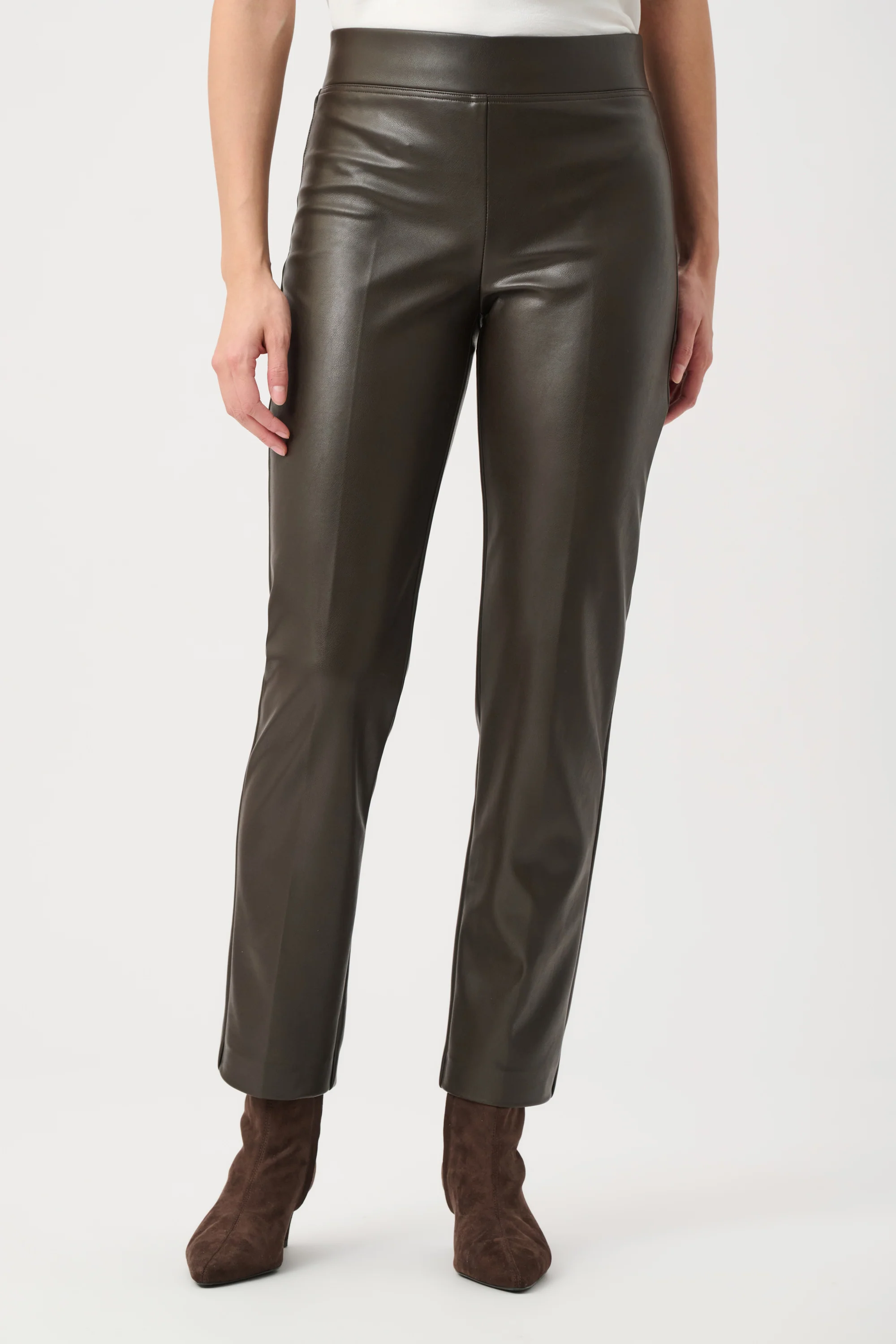 Joseph Ribkoff Bonded Leatherette Straight Pull-On Pants Style 263232
