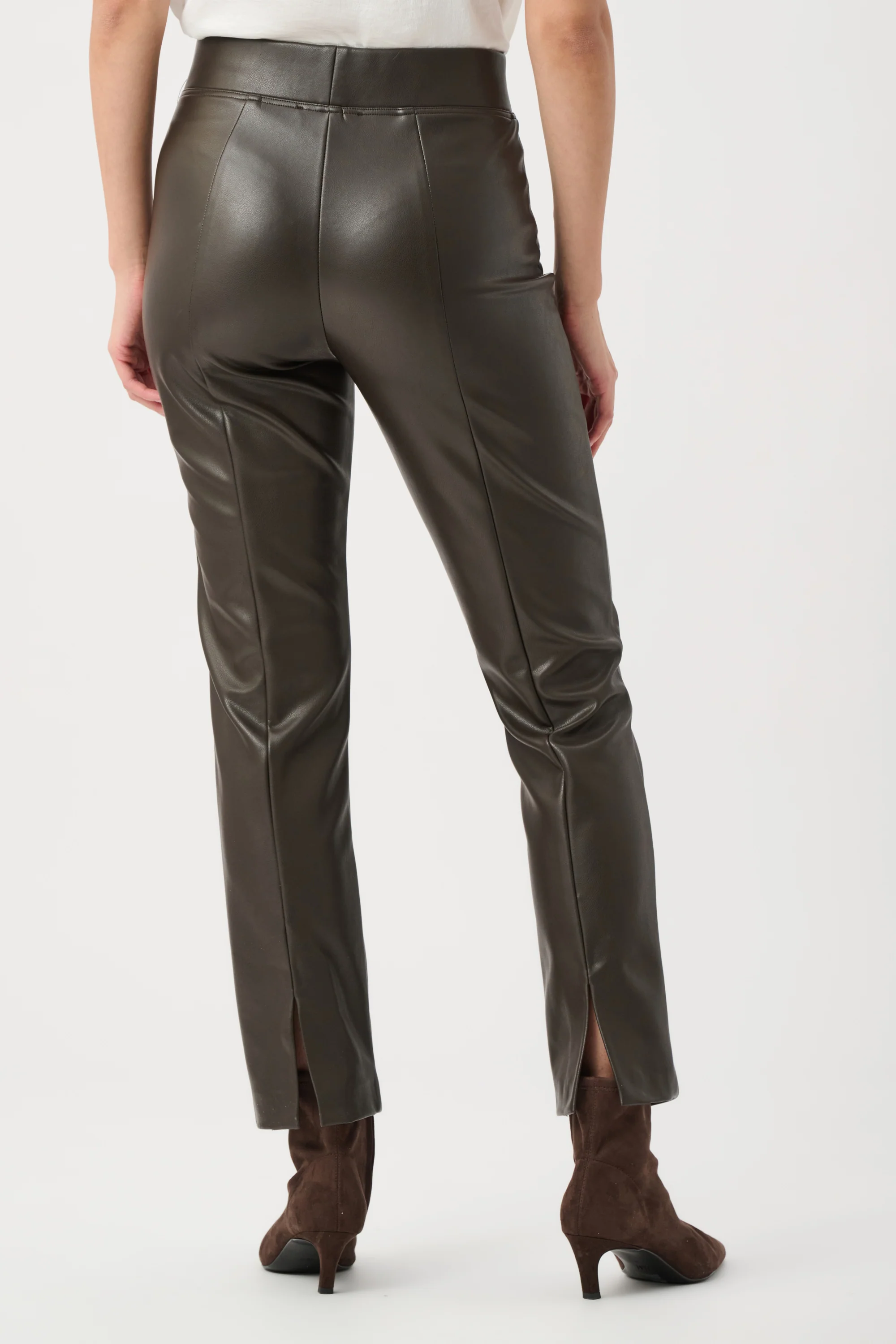 Joseph Ribkoff Bonded Leatherette Straight Pull-On Pants Style 263232 - Image 3