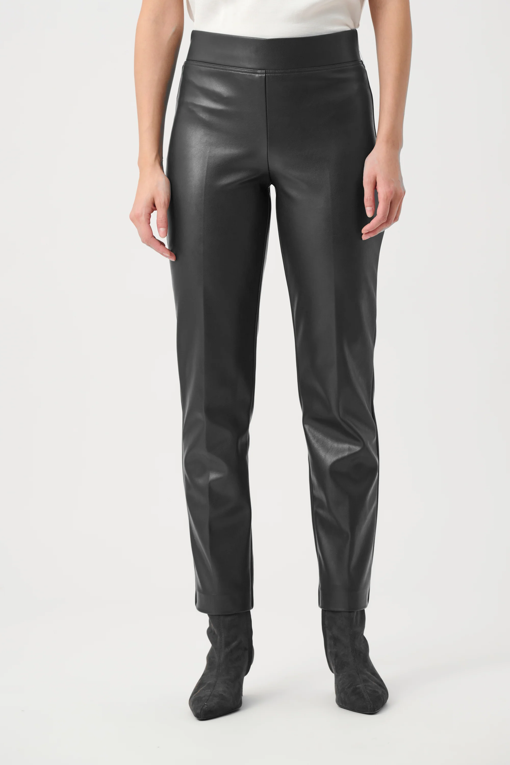 Joseph Ribkoff Bonded Leatherette Straight Pull-On Pants Style 263232 - Image 5