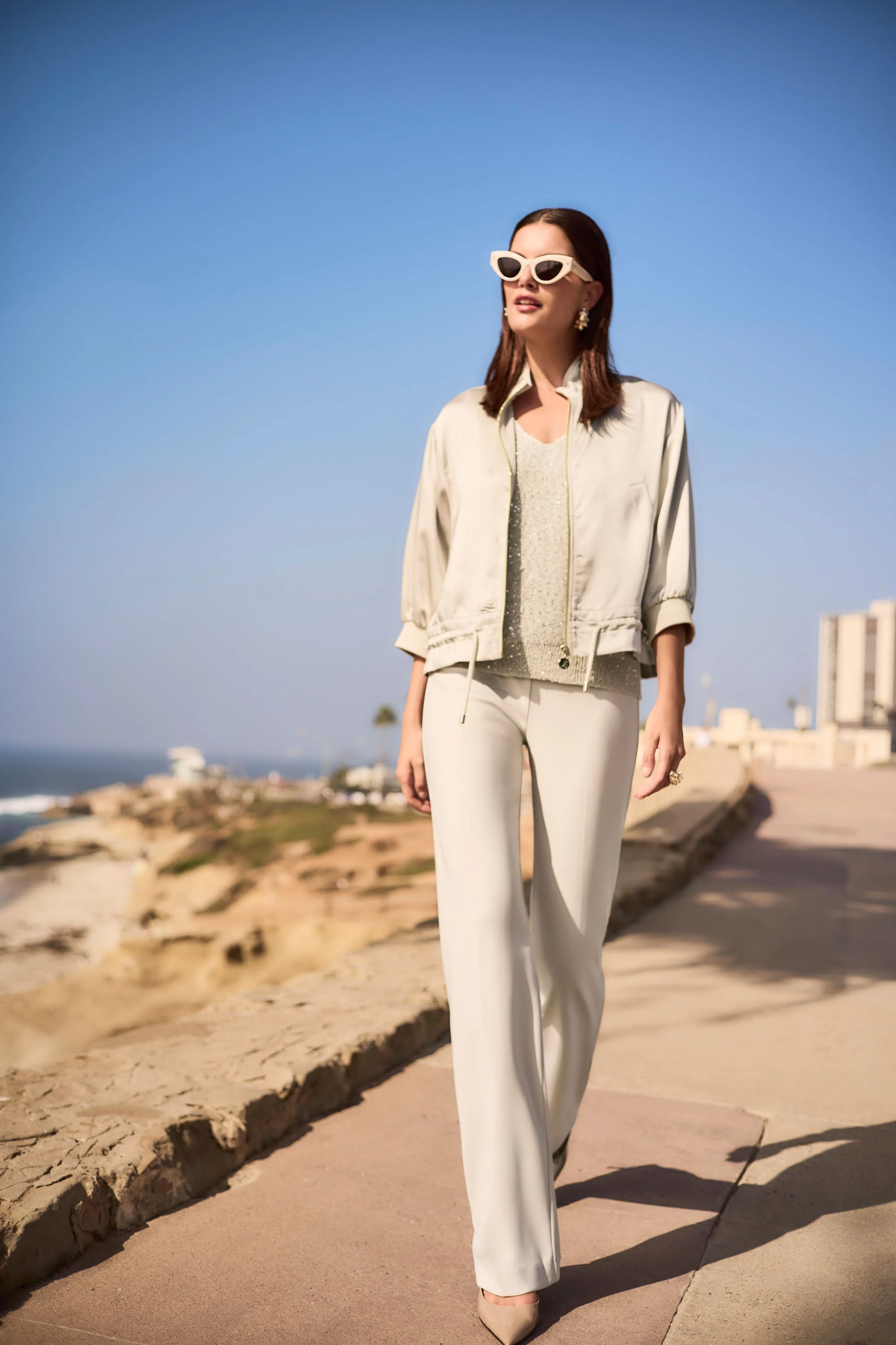 Joseph Ribkoff Boxy Blouson Jacket With Drawstring Hem Style 261913 - Image 3