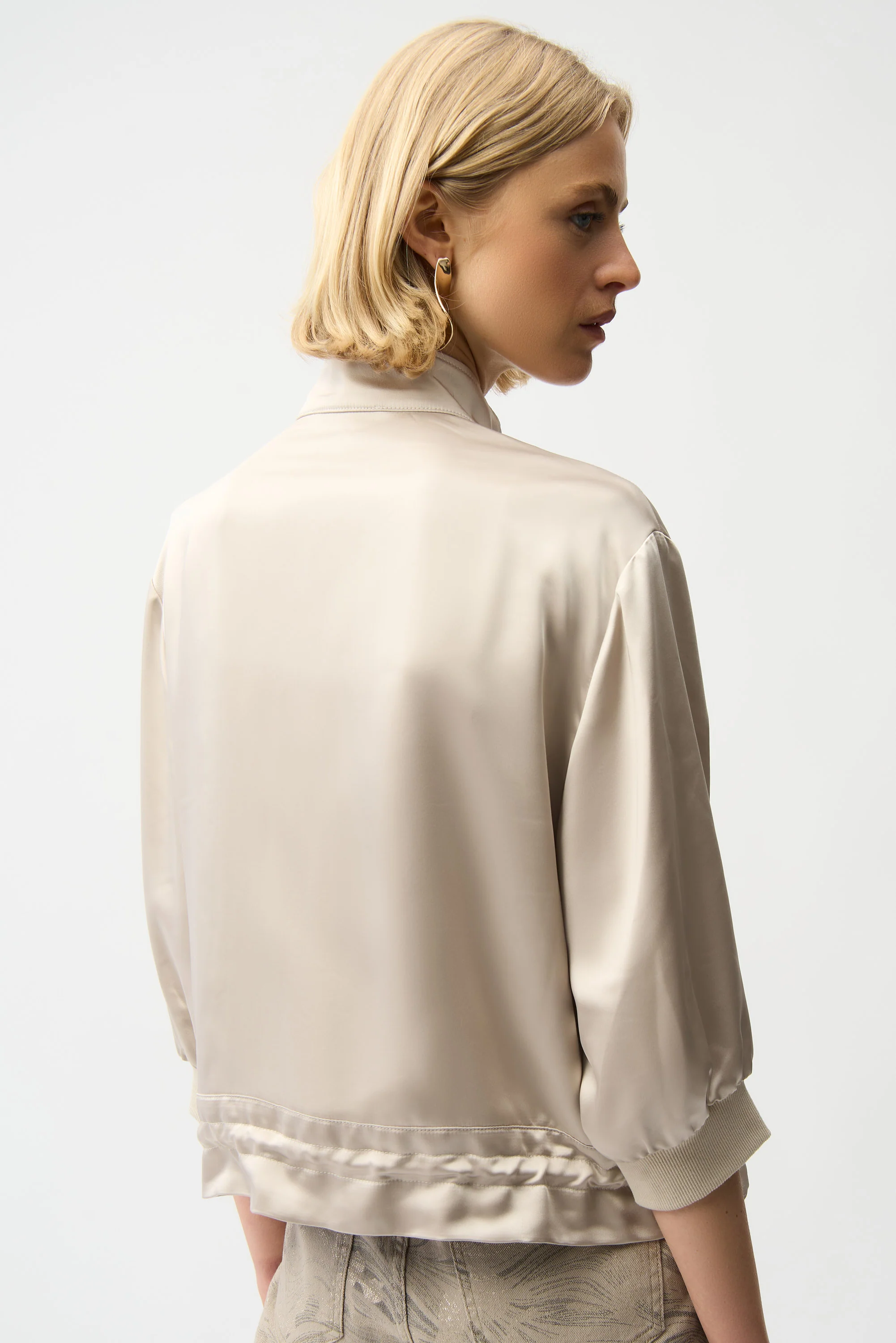 Joseph Ribkoff Boxy Blouson Jacket With Drawstring Hem Style 261913 - Image 8