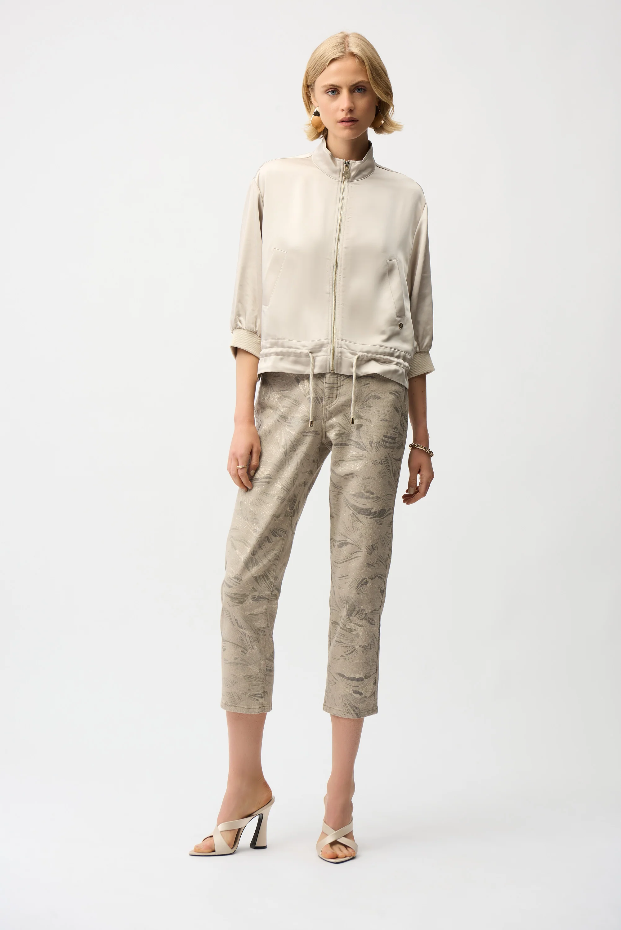 Joseph Ribkoff Boxy Blouson Jacket With Drawstring Hem Style 261913 - Image 9