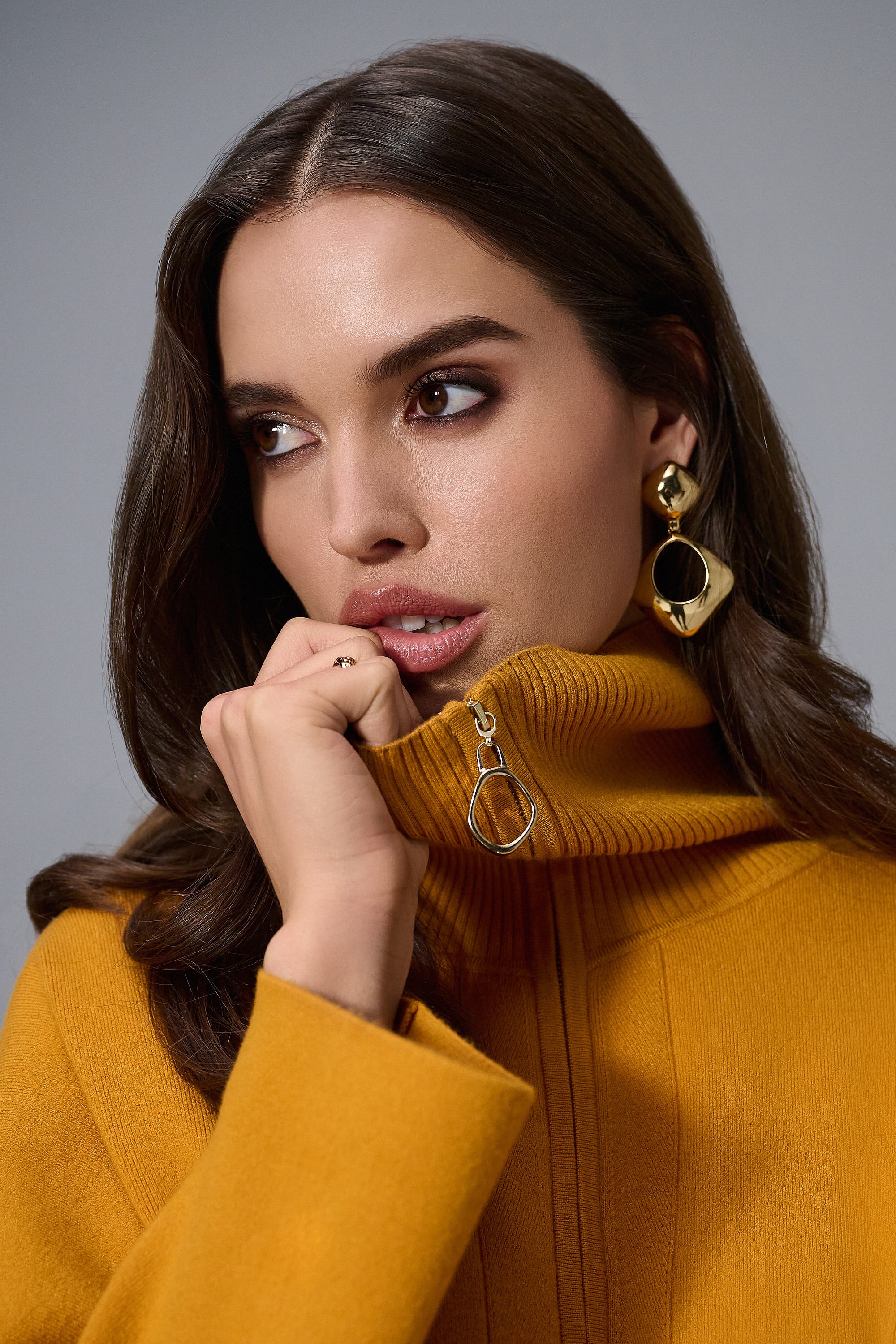 Joseph Ribkoff Boxy Pullover With Zipped Collar Style 253963 - Image 2