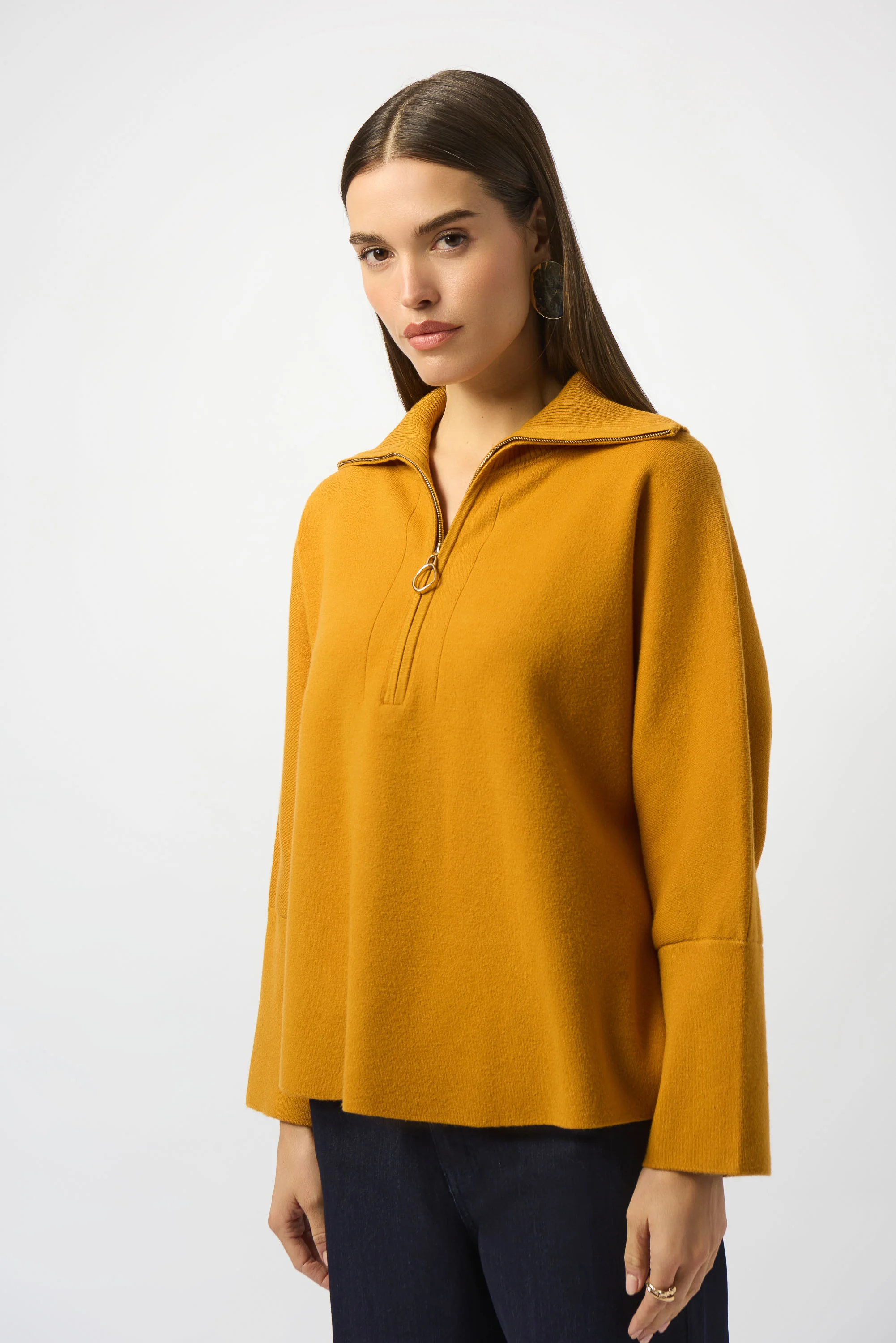 Joseph Ribkoff Boxy Pullover With Zipped Collar Style 253963 - Image 4