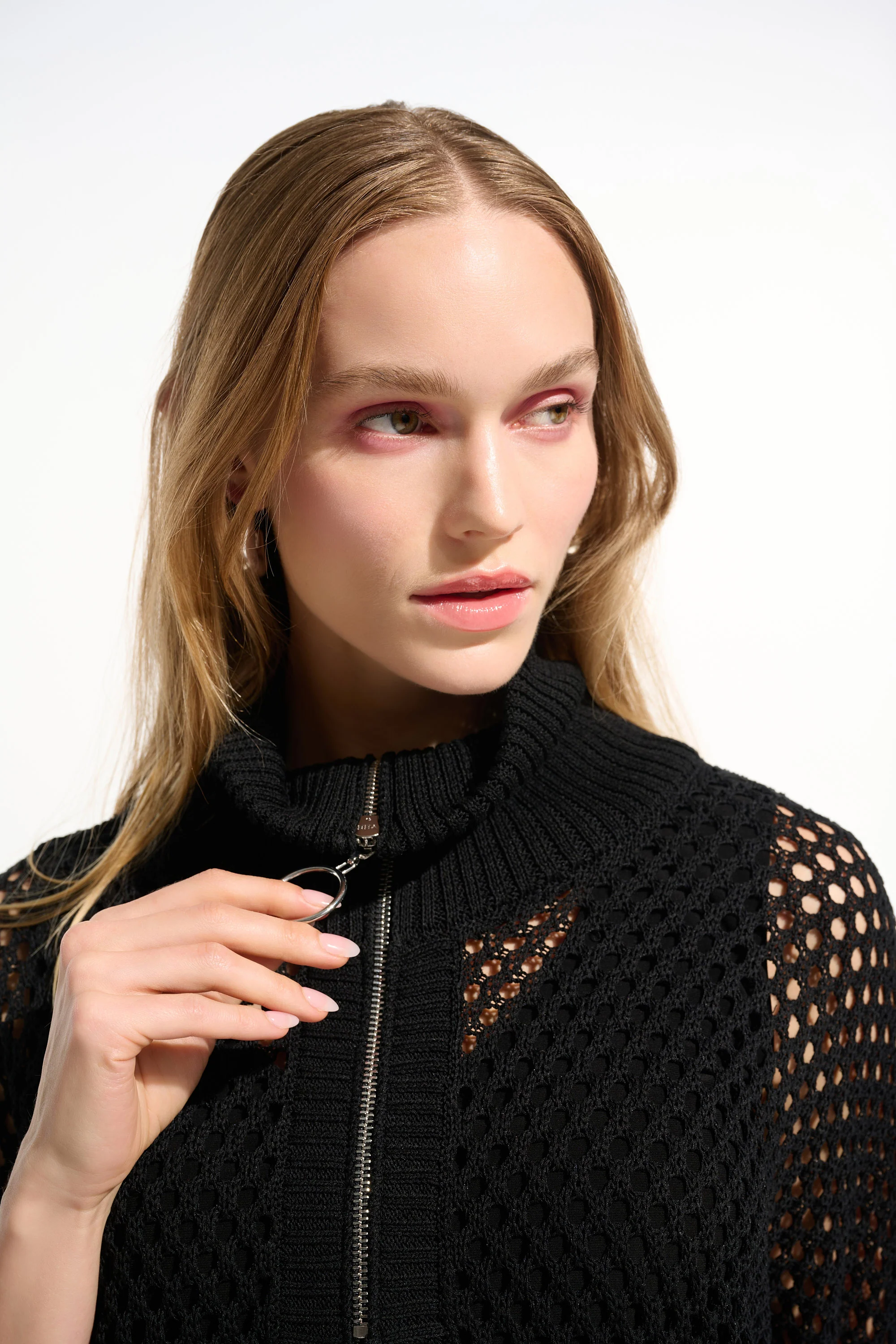 Joseph Ribkoff Boxy Sweater Knit With Zipped Neckline Style 261634 - Image 4