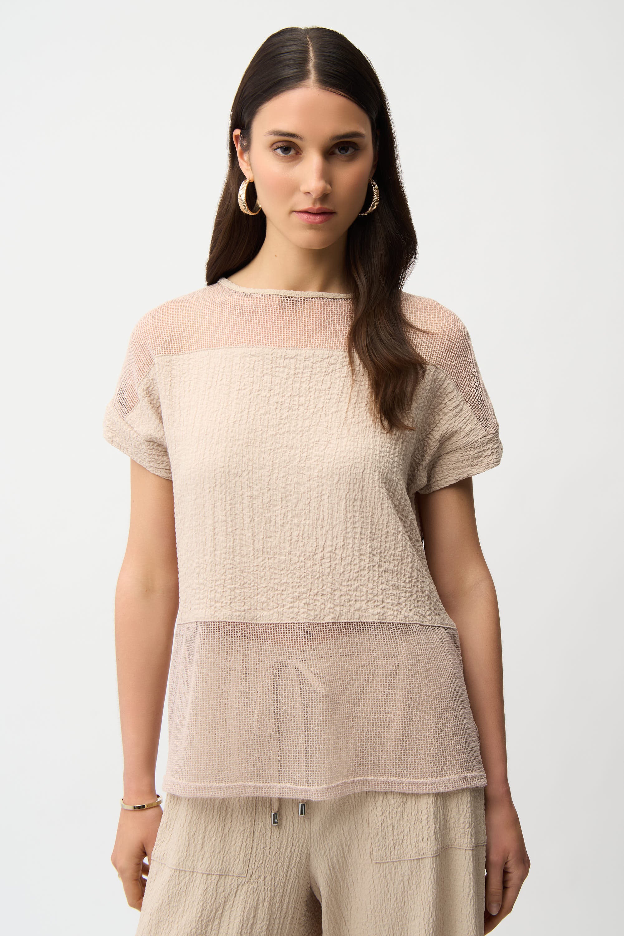 Joseph Ribkoff Boxy Top With Boat Neckline Style 261247 - Image 4