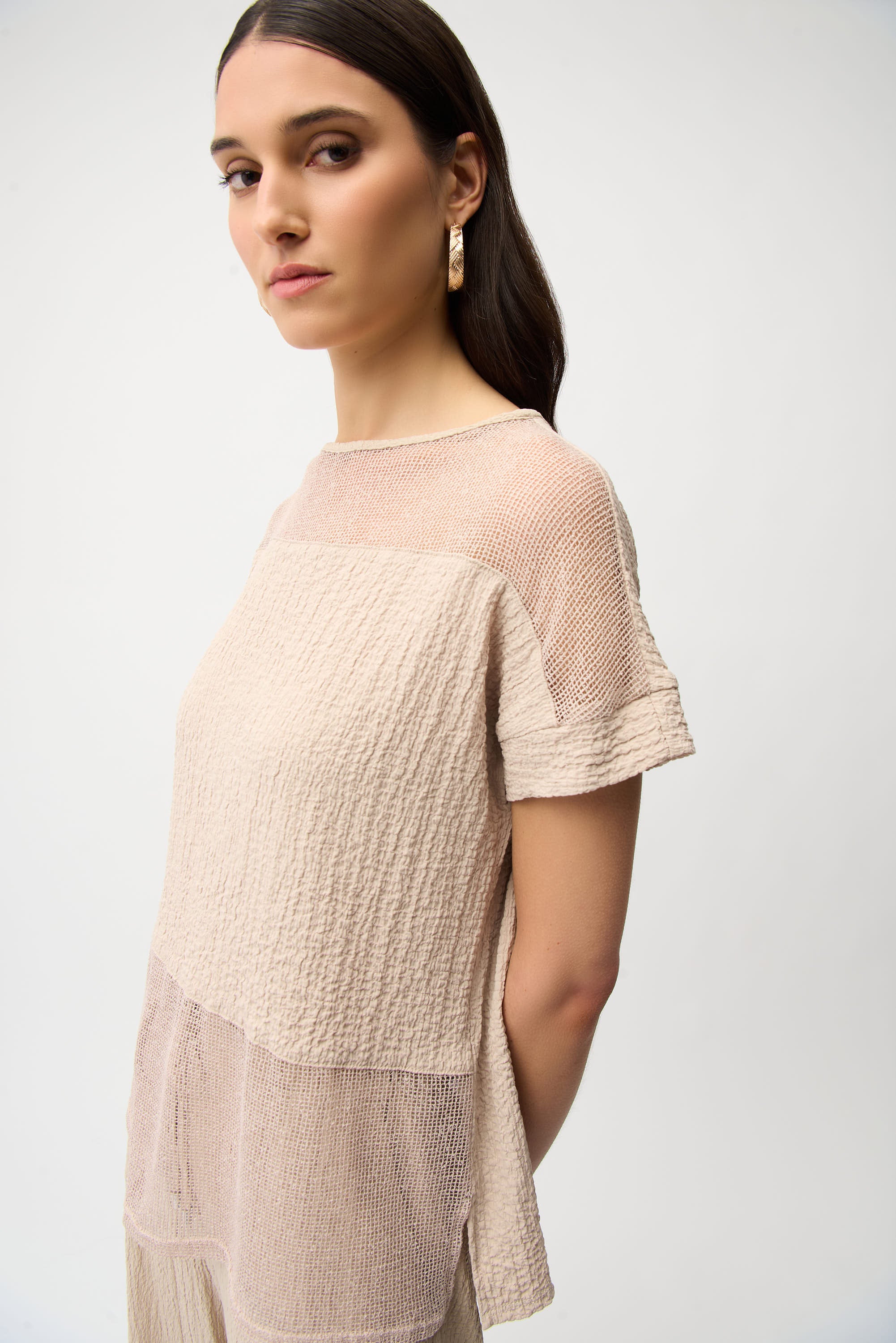 Joseph Ribkoff Boxy Top With Boat Neckline Style 261247 - Image 7