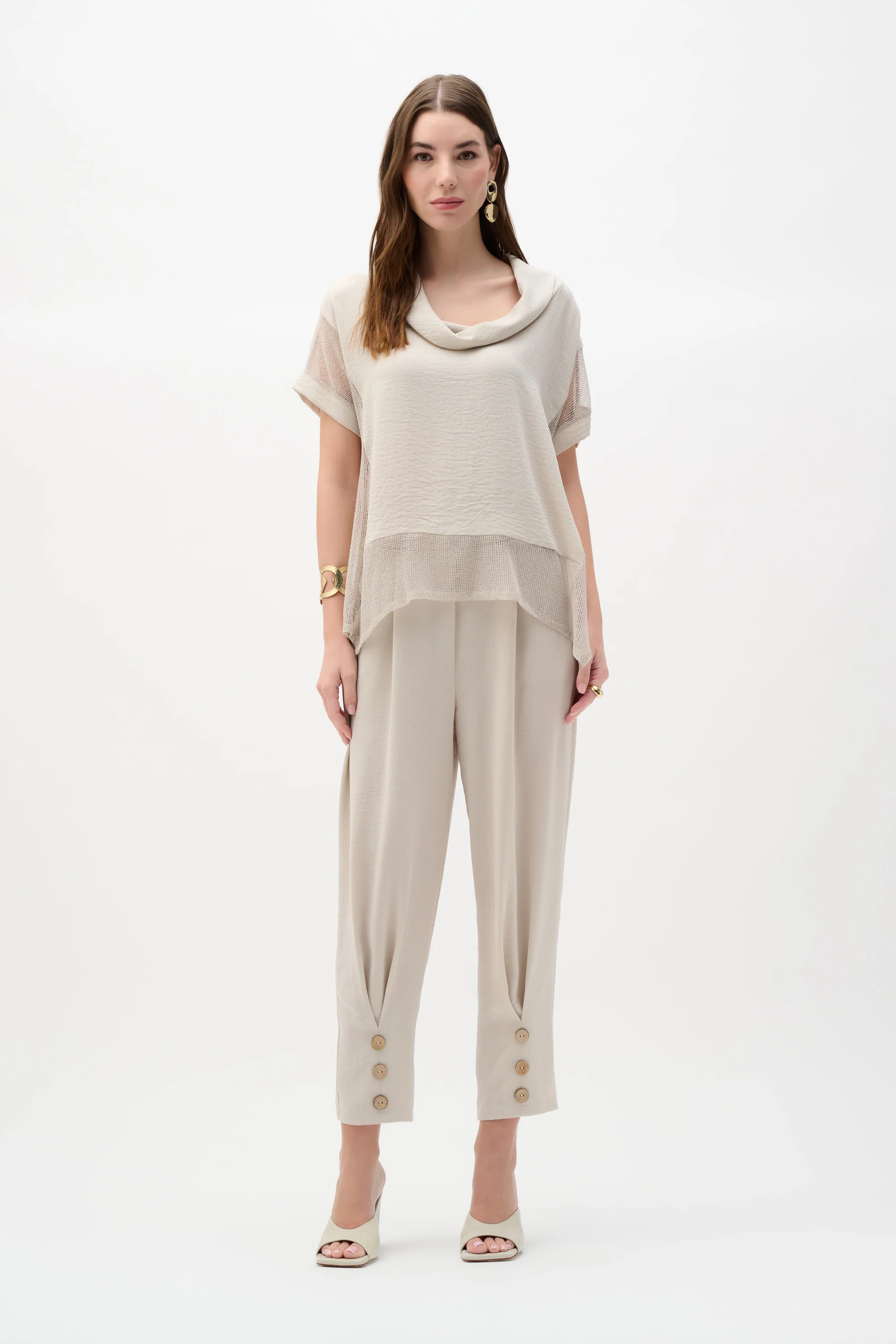 Joseph Ribkoff Boxy Top With Cowl Collar Style 262045 - Image 2
