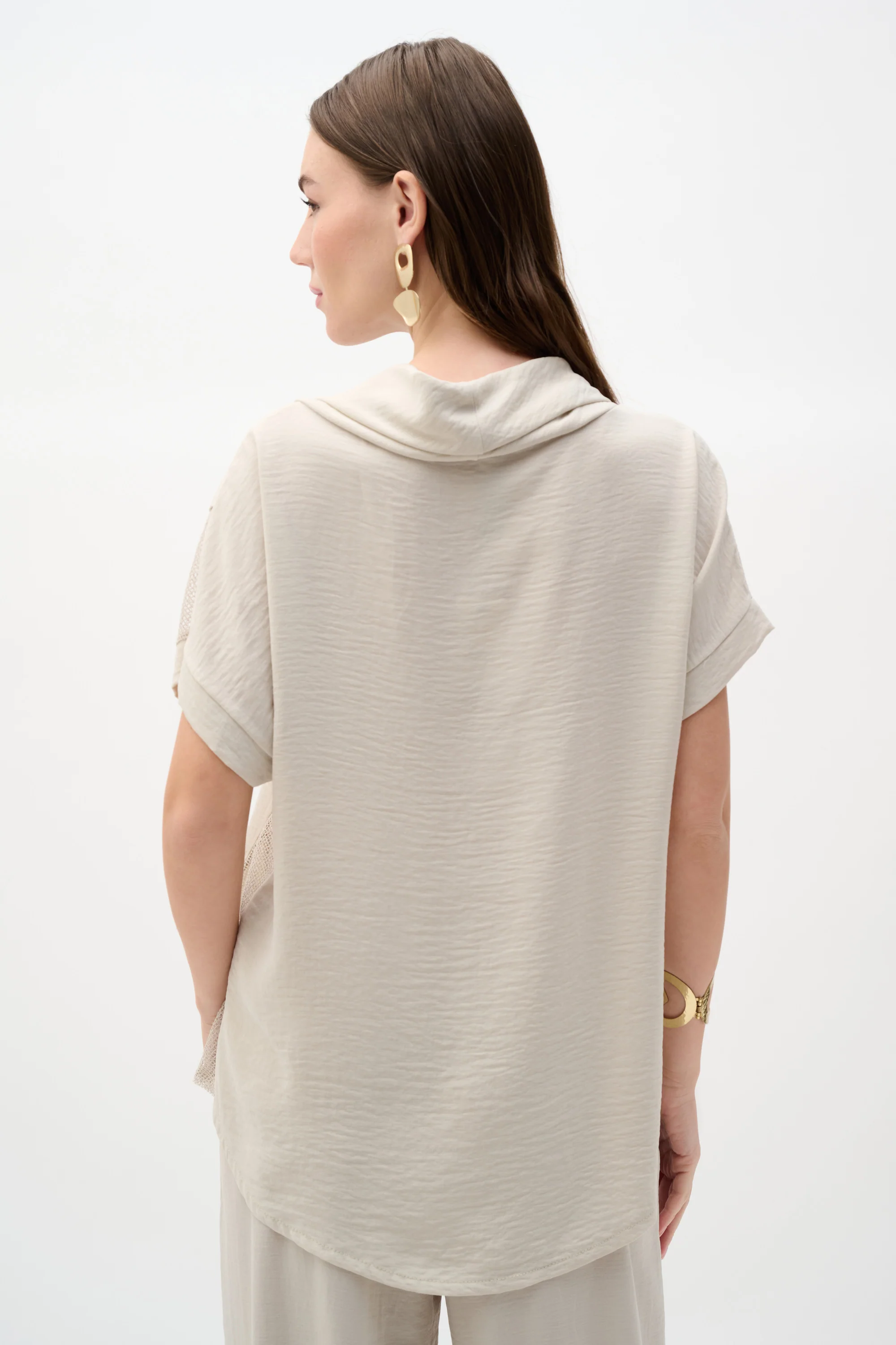 Joseph Ribkoff Boxy Top With Cowl Collar Style 262045 - Image 4