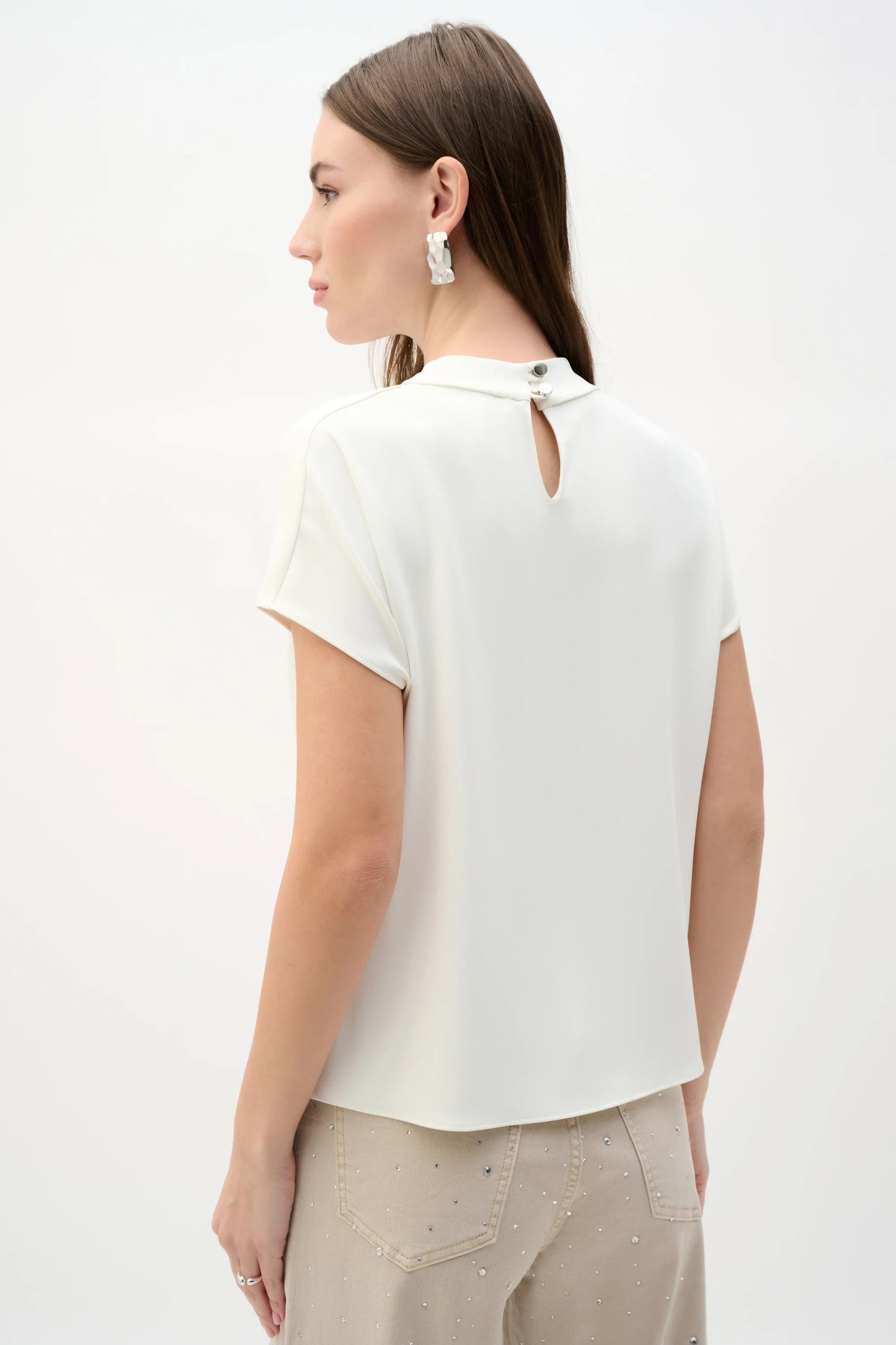 Joseph Ribkoff Boxy Top With Cowl Neck Style 262025 - Image 3