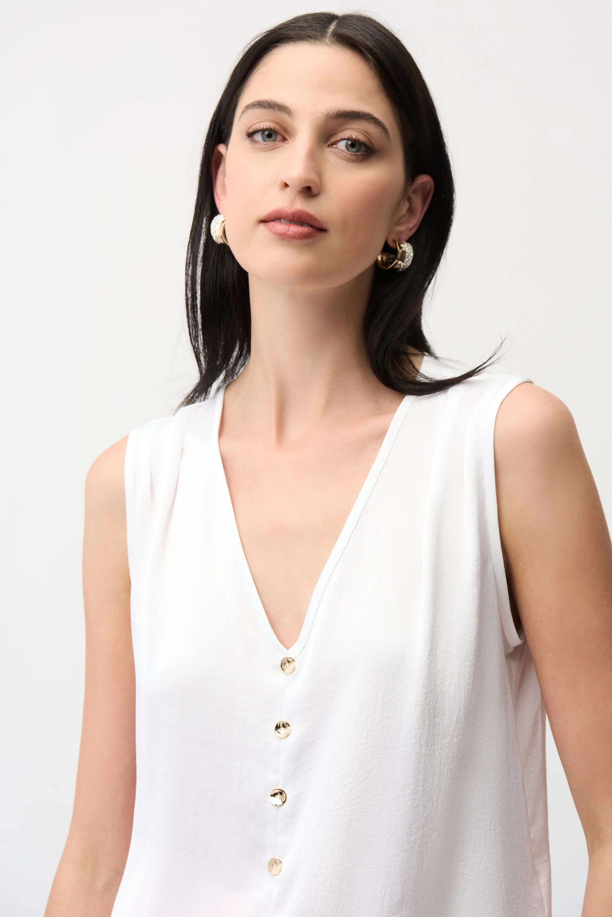 Joseph Ribkoff Boxy Top With Gold Buttons Style 261249 - Image 6