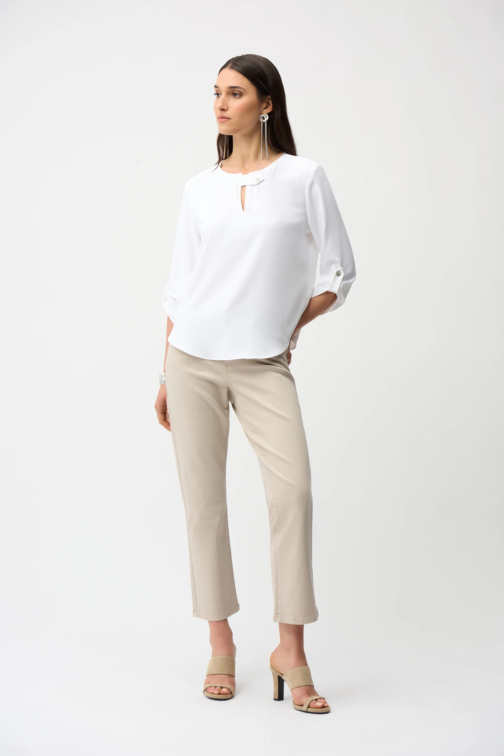 Joseph Ribkoff Boxy Top With Keyhole Neckline Style 261036 - Image 6