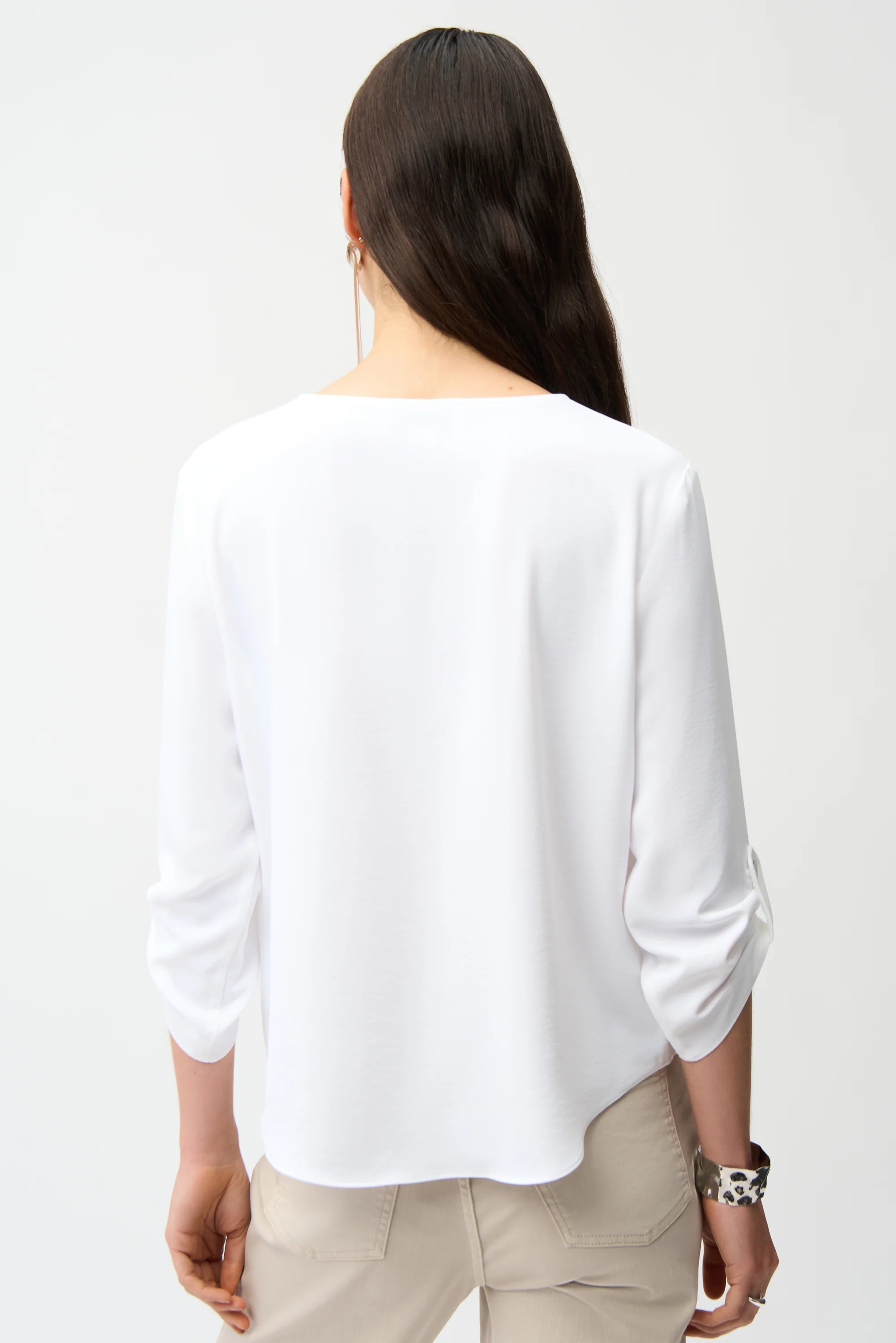 Joseph Ribkoff Boxy Top With Keyhole Neckline Style 261036 - Image 8