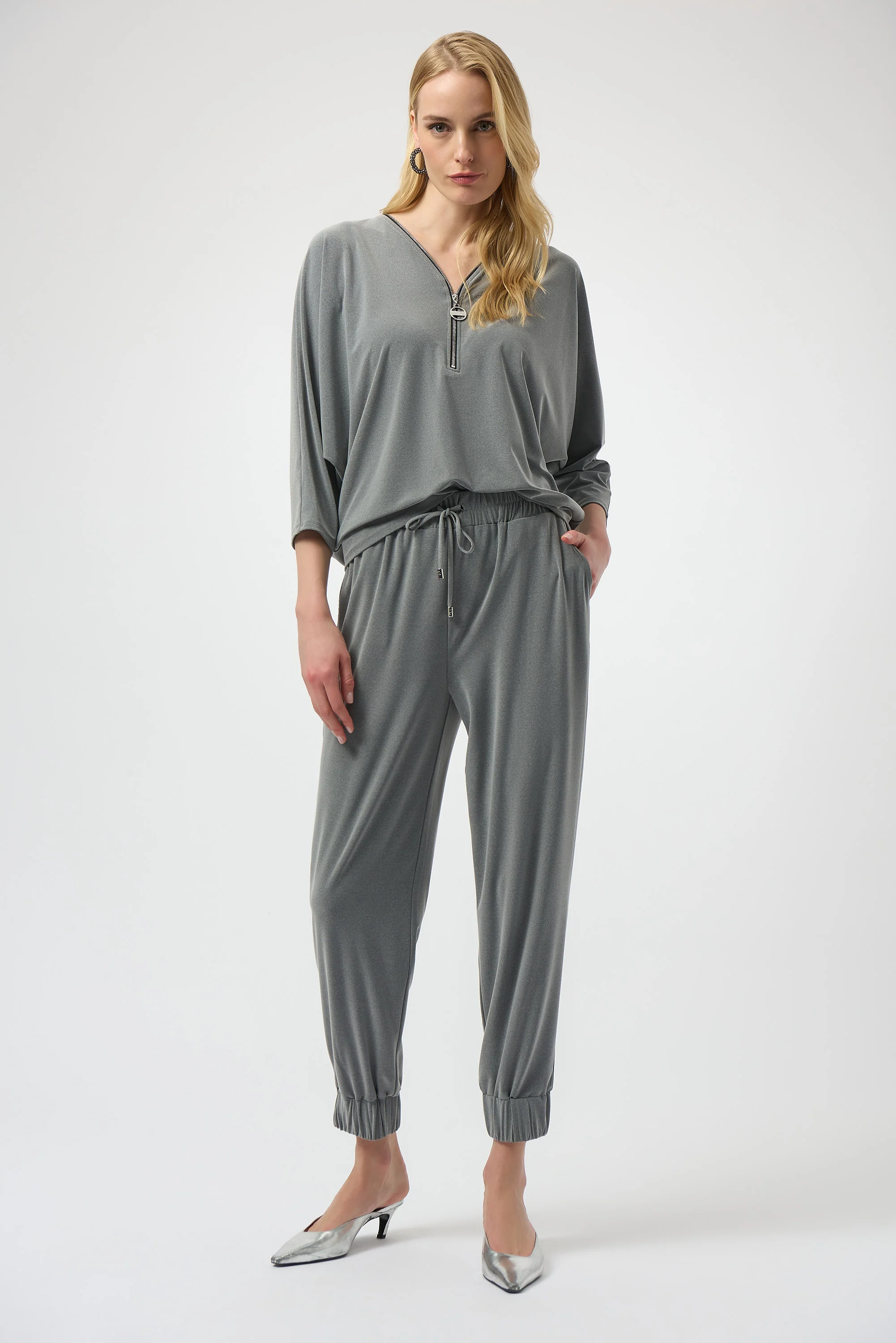 Joseph Ribkoff Boxy Top with Zipper Detail Style 254205 - Image 2