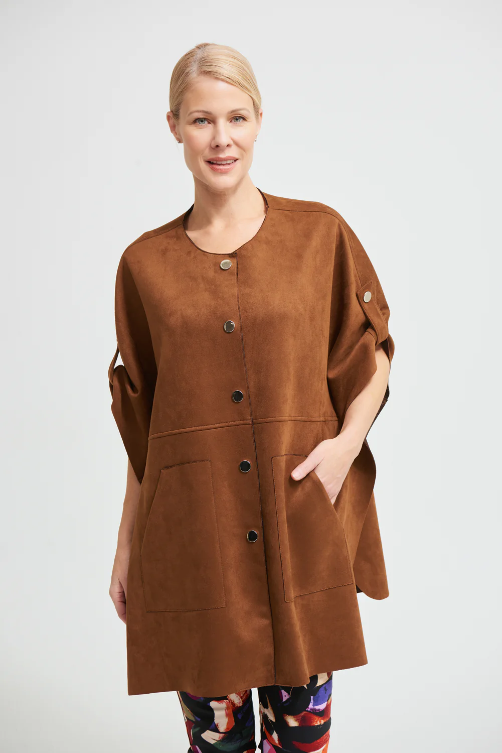 Joseph Ribkoff Brown Button Front Jacket  Style 213405 - Image 2