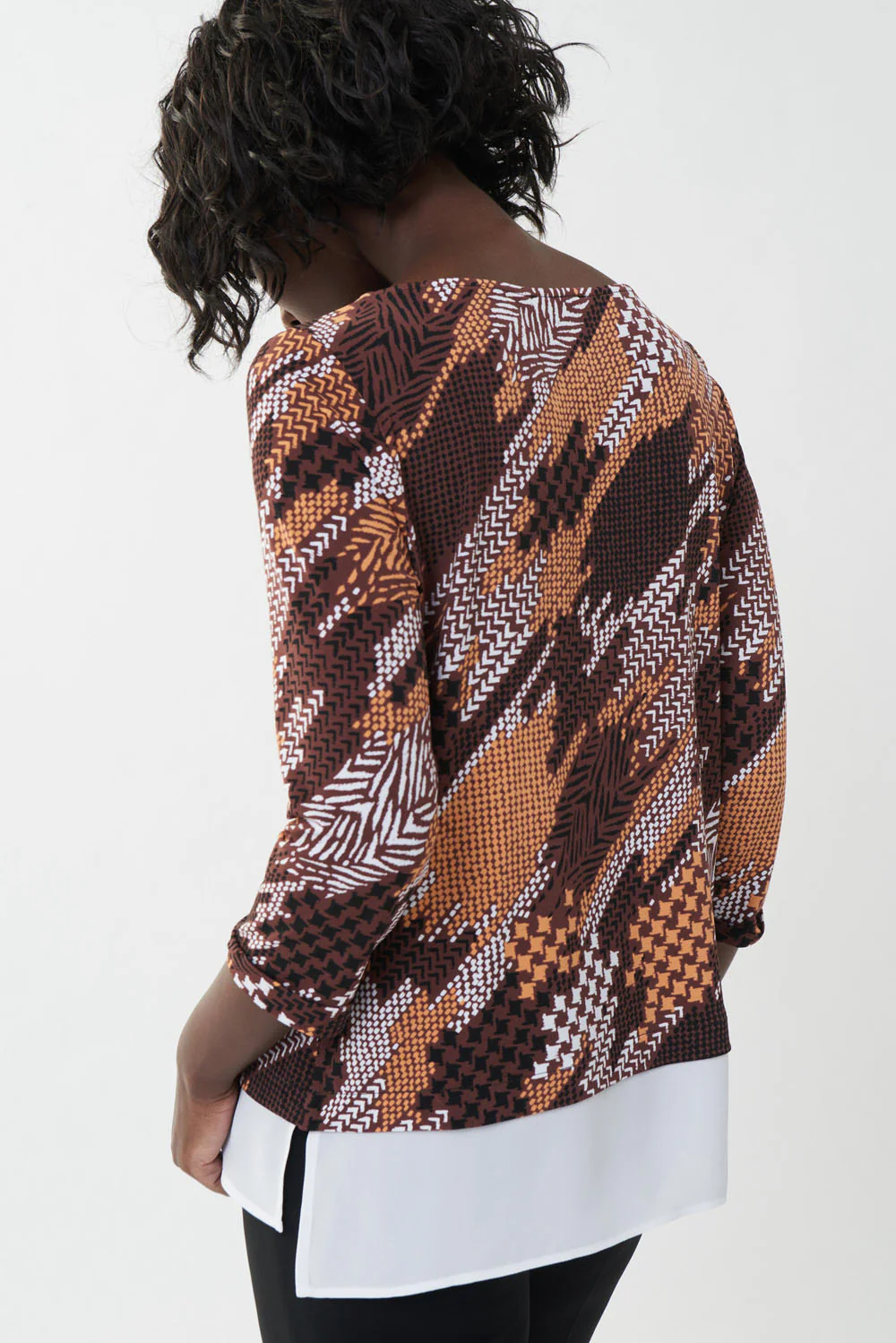 Joseph Ribkoff Brown/Multi Top Style 223146 - Image 3