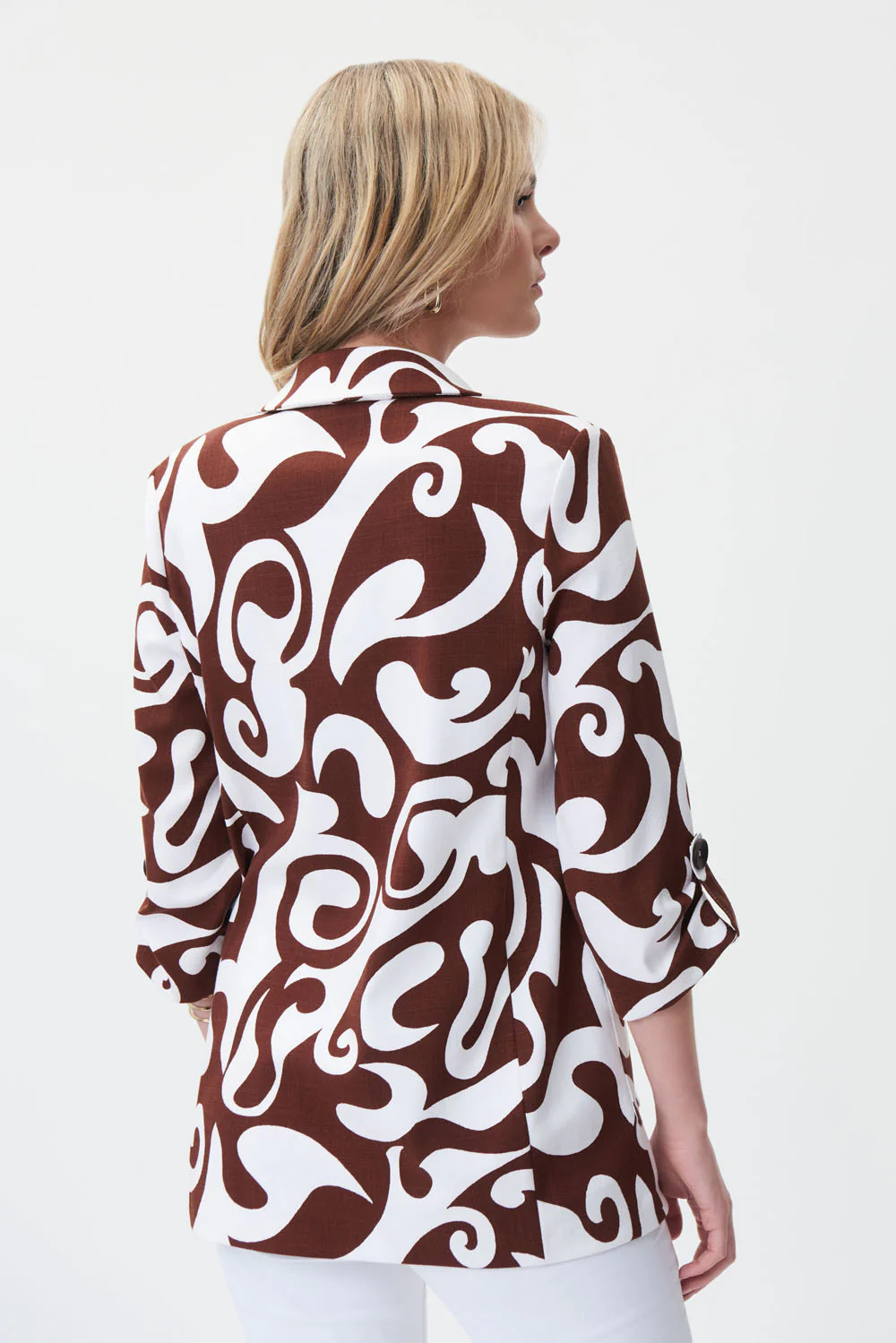 Joseph Ribkoff Brown/Vanilla Jacket Style 232254 - Image 3