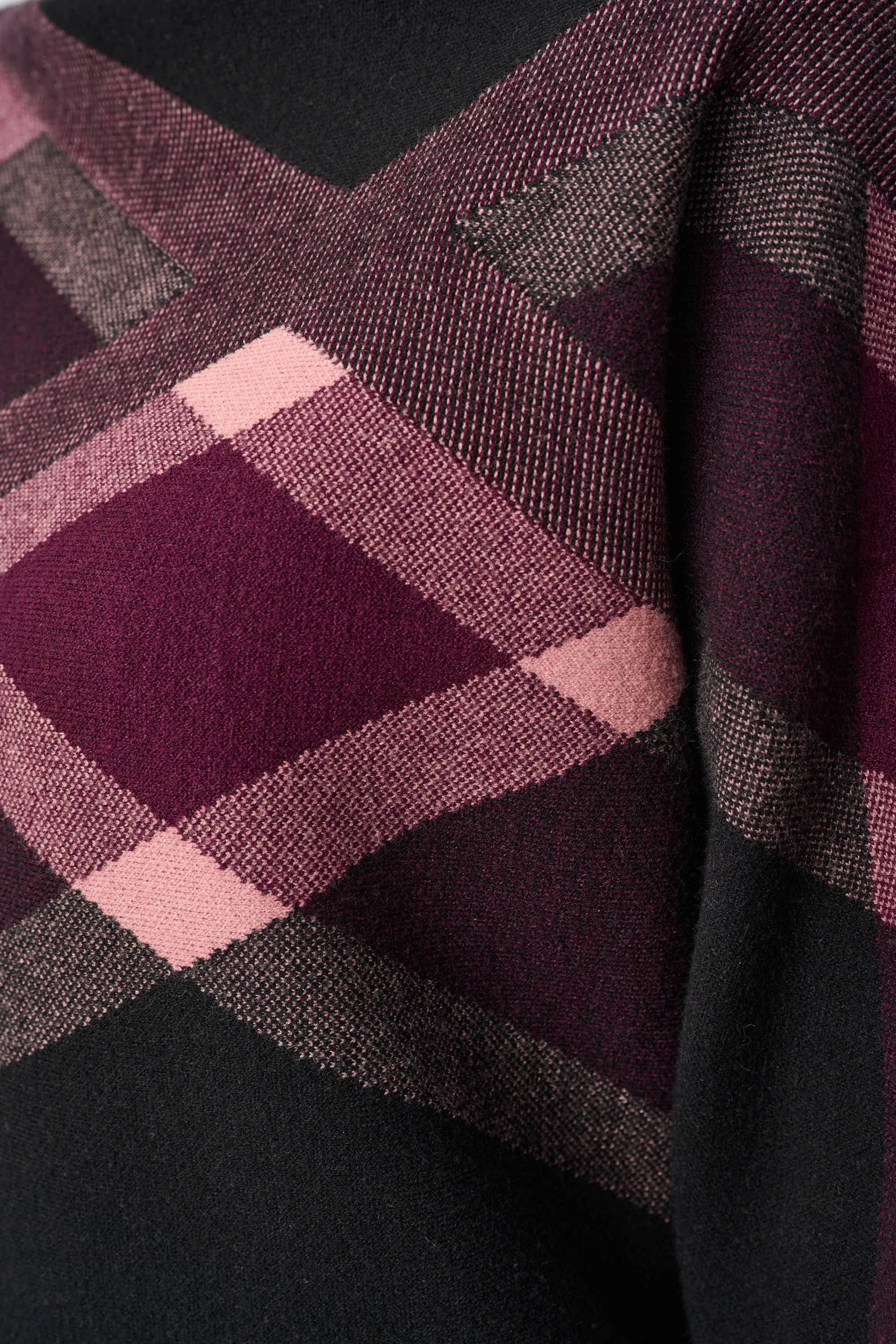 Joseph Ribkoff Brushed Plaid Funnel-Neck Sweater Style 263947 - Image 5