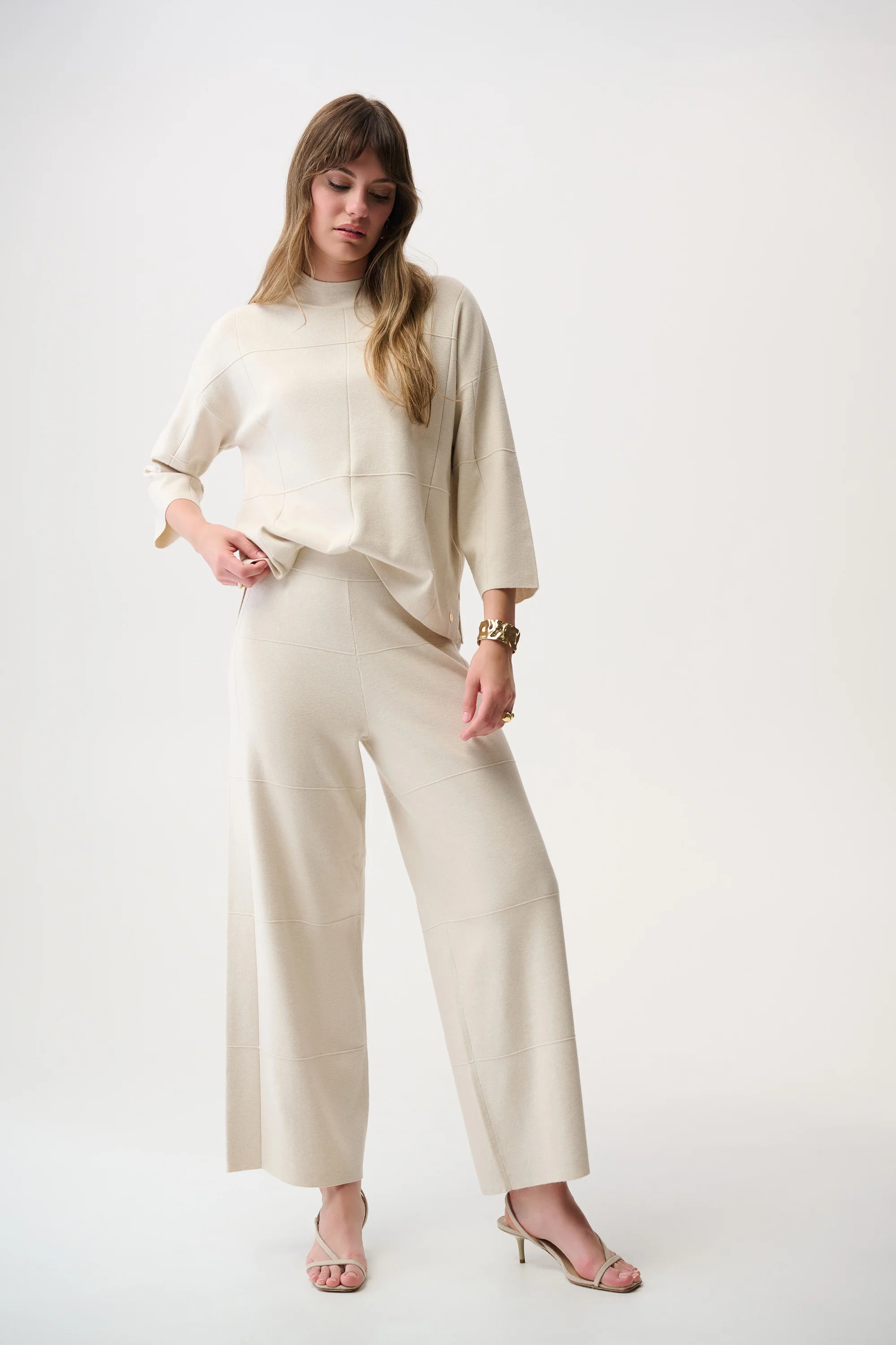 Joseph Ribkoff Brushed Viscose Culotte Pants Style 261982 - Image 12