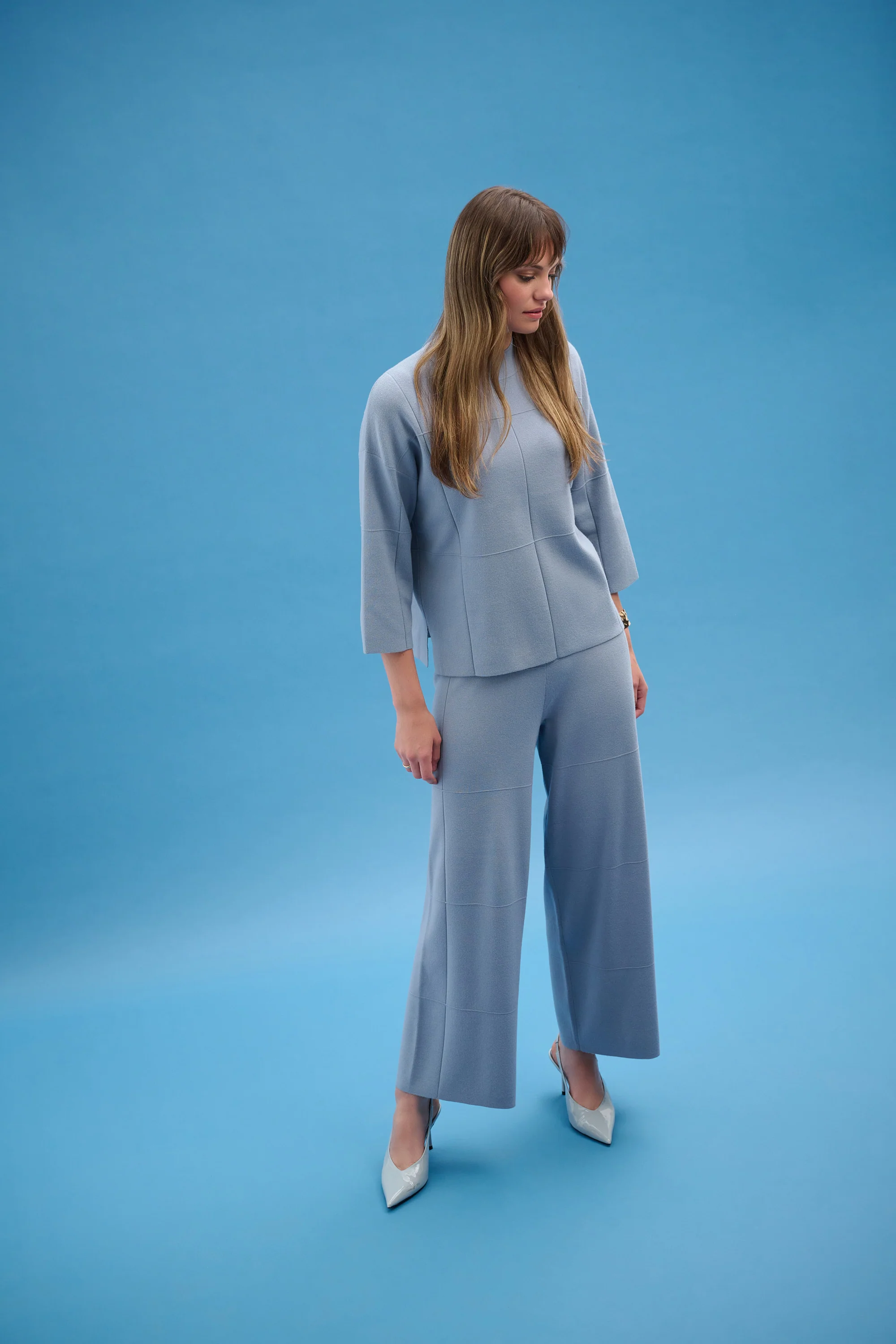 Joseph Ribkoff Brushed Viscose Culotte Pants Style 261982 - Image 9