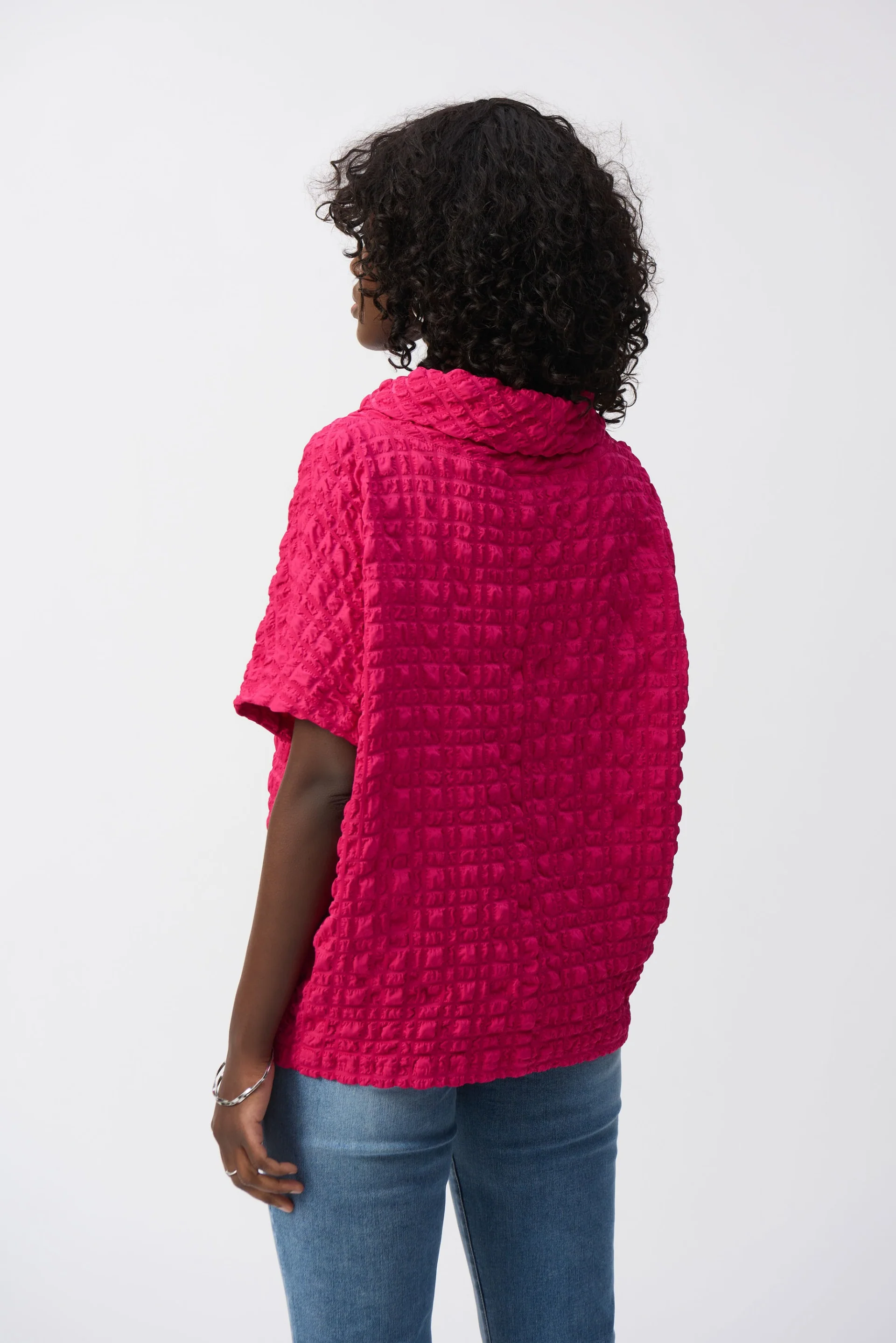 Joseph Ribkoff Bubble Jacquard Boxy Top Style 251279 - Image 2